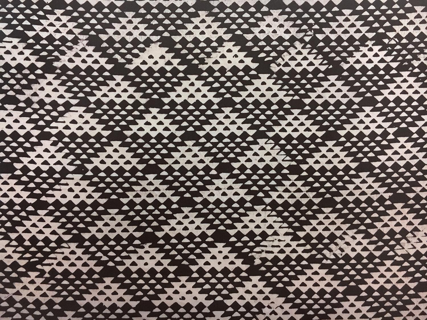 Cotton Batik with Triangles Pattern in Bison0