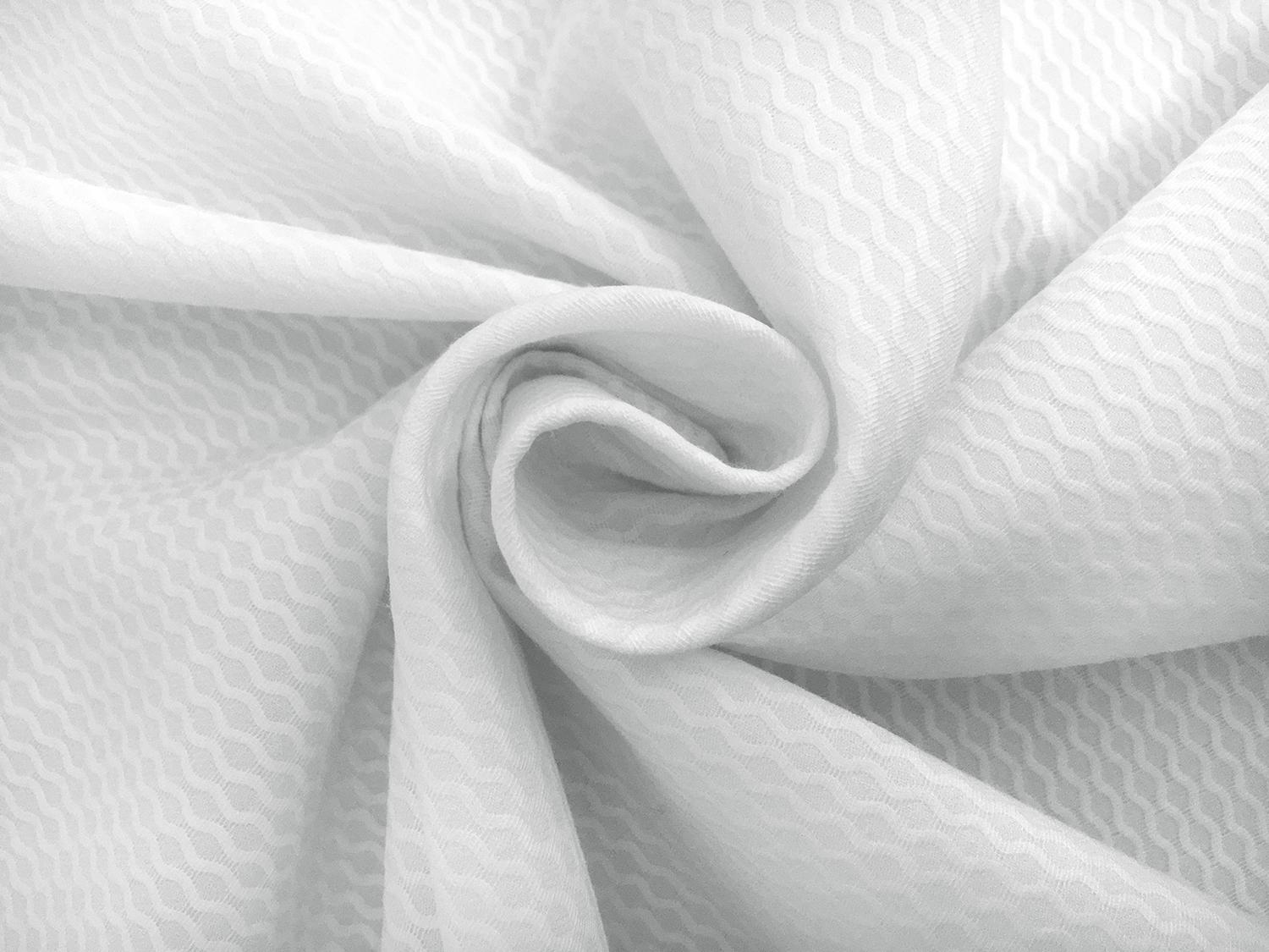 Pima Cotton Super Bull's Eye Pique in White2