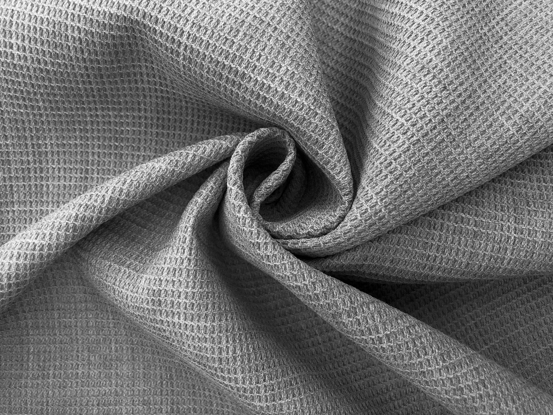 Italian Grey Wool Waffle Crepe1