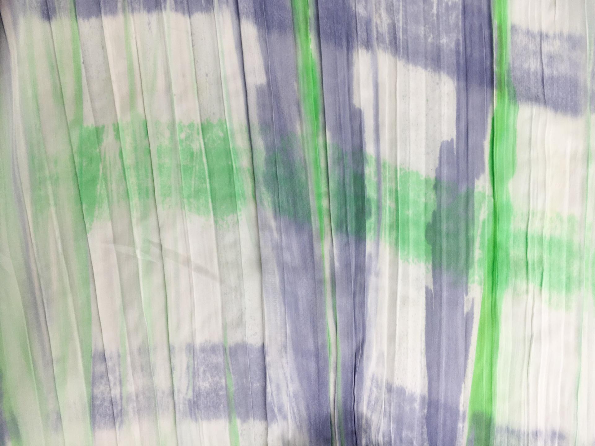 Pleated Printed Silk Charmeuse0