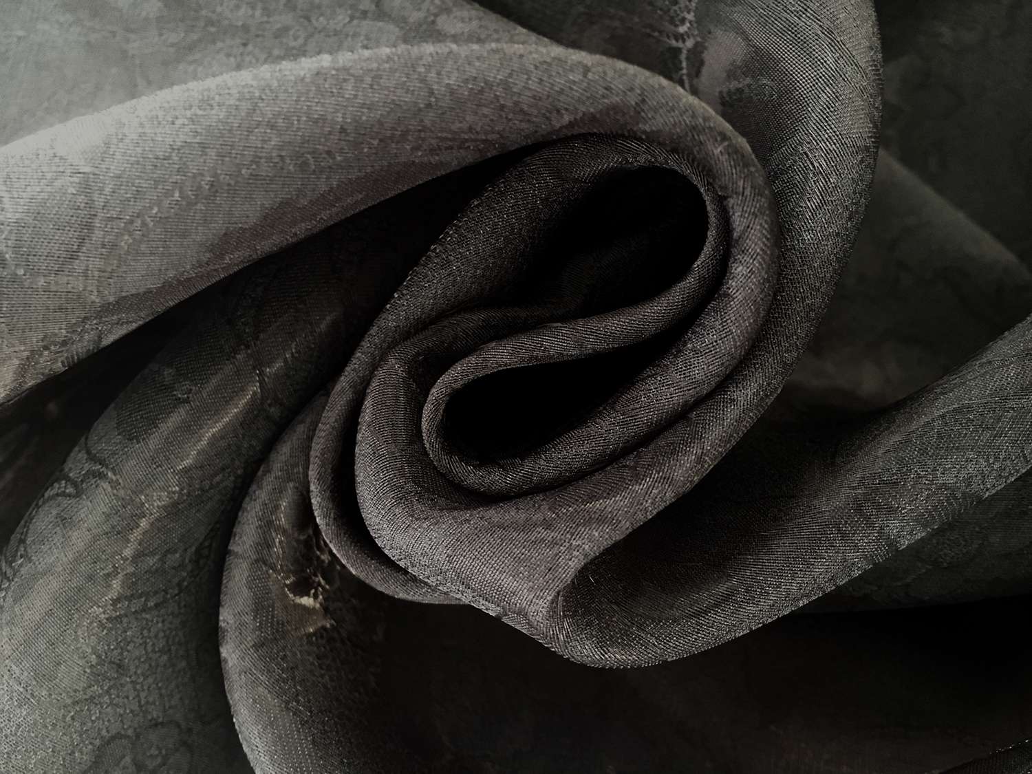 Silk and Nylon Blend Organza Floral Jacquard 0