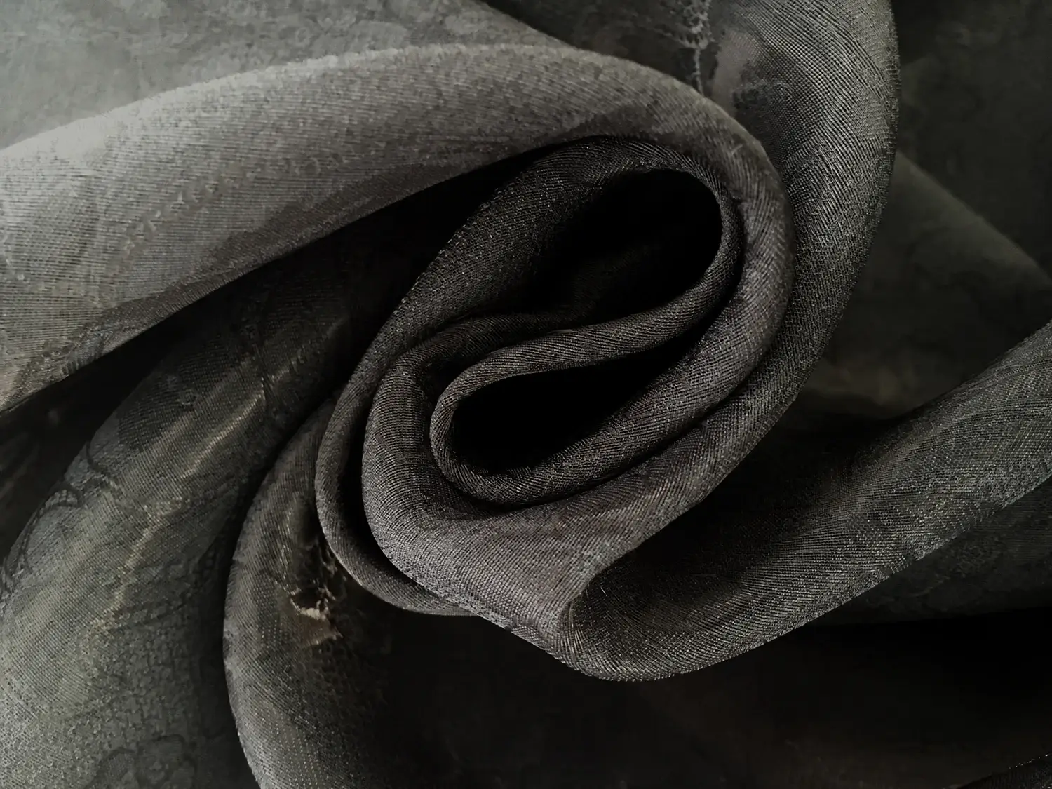 Silk and Nylon Blend Organza Floral Jacquard 0