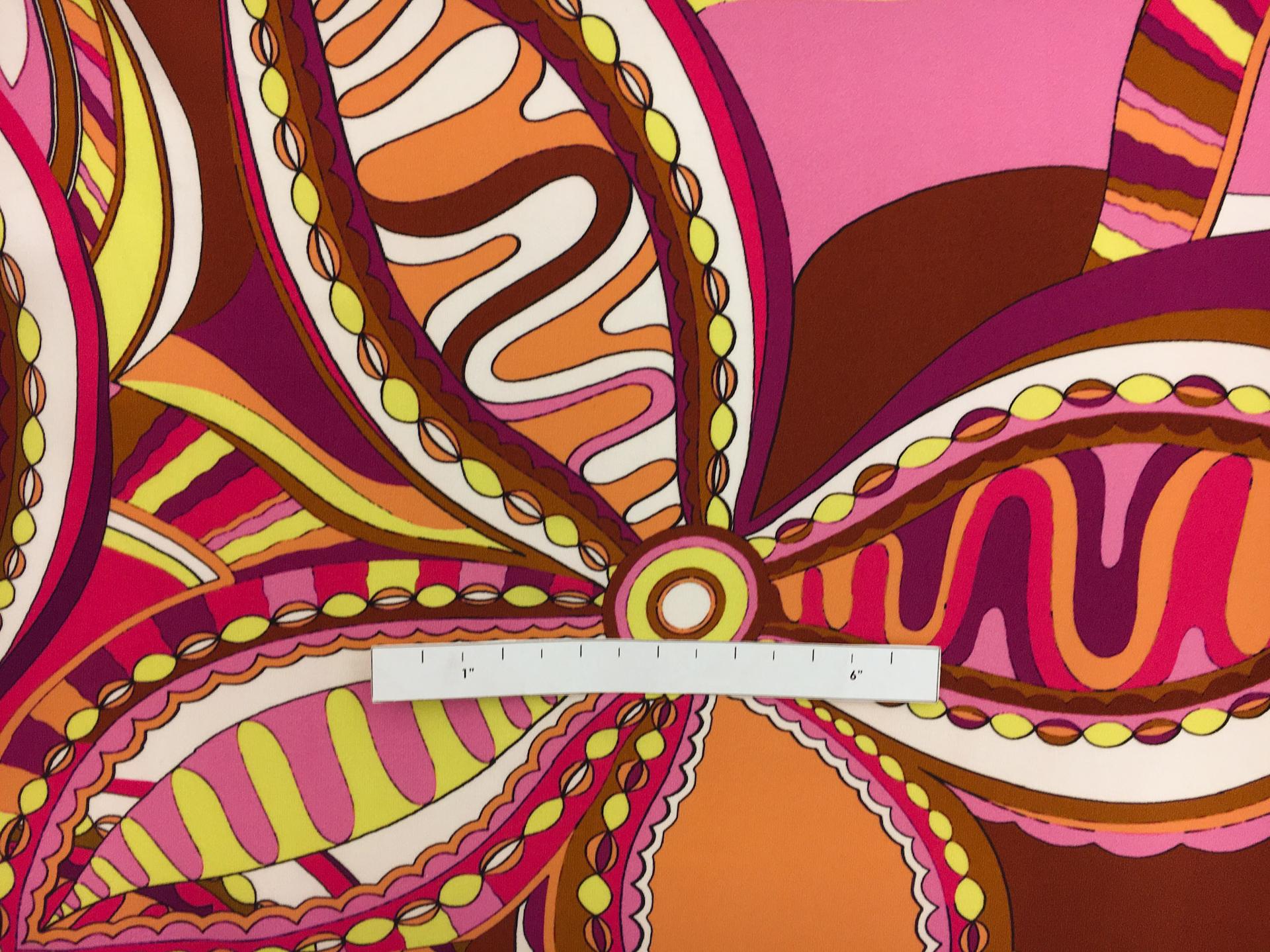 Printed 4Ply Crepe with Large Vibrant Abstract Flowers1