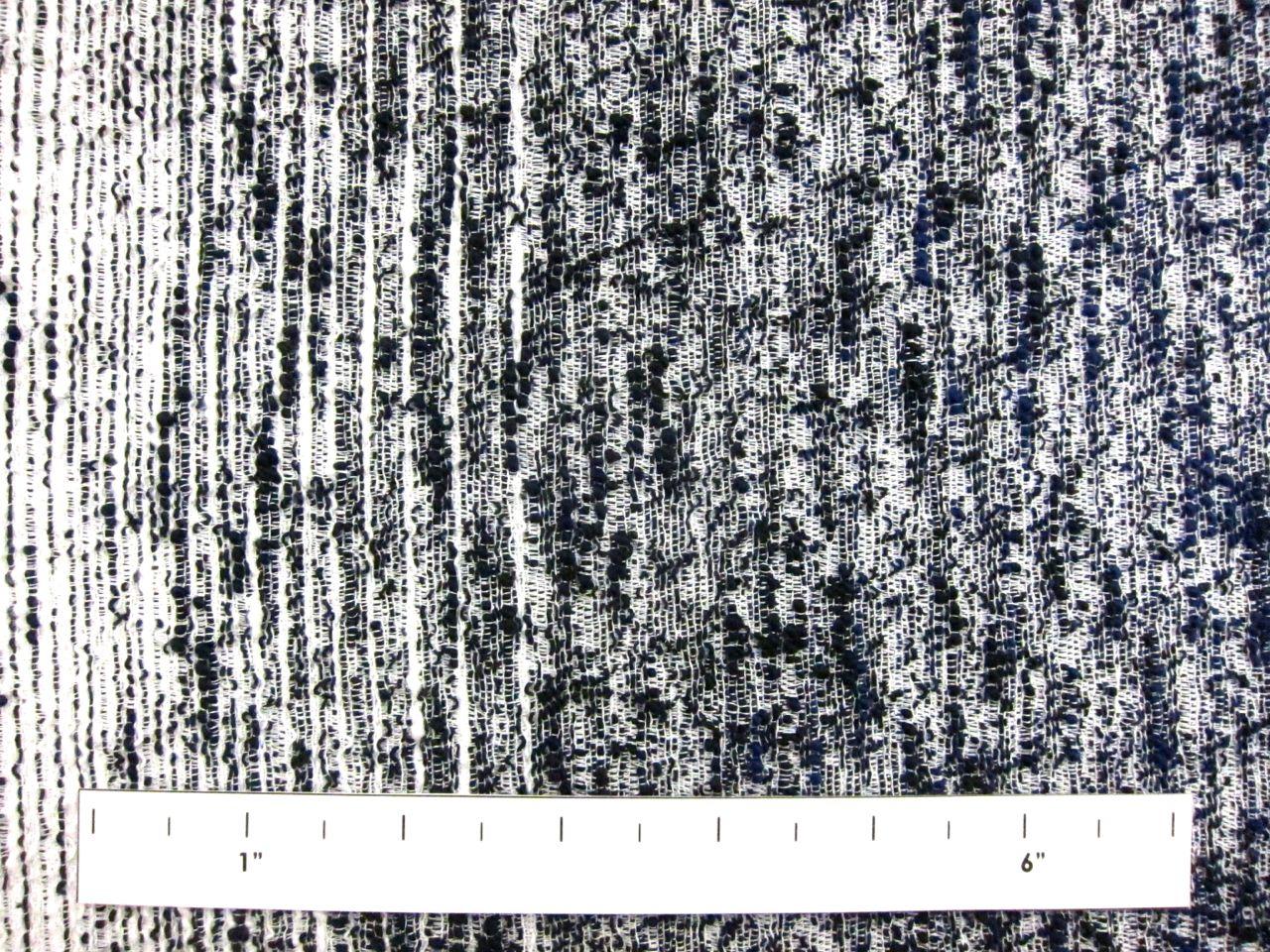 Stretch Cotton Blend Tweed (in Black/Navy)1