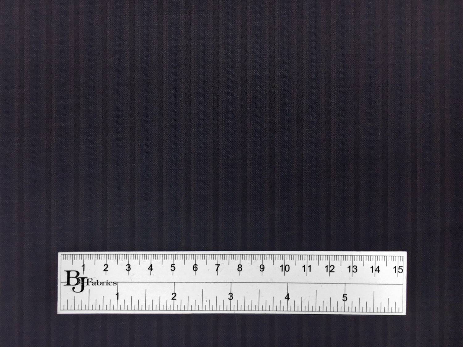Italian Wool 140s Striped Suiting in Navy3