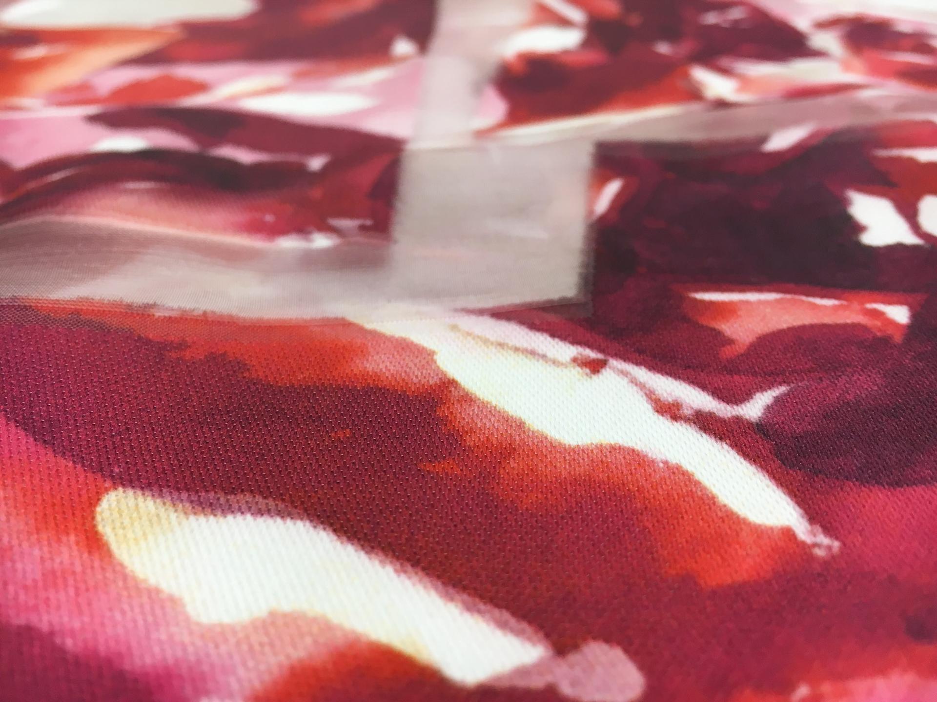 Floral Polyester and Silk Blend Organza with Burnout Geometric Patterns2