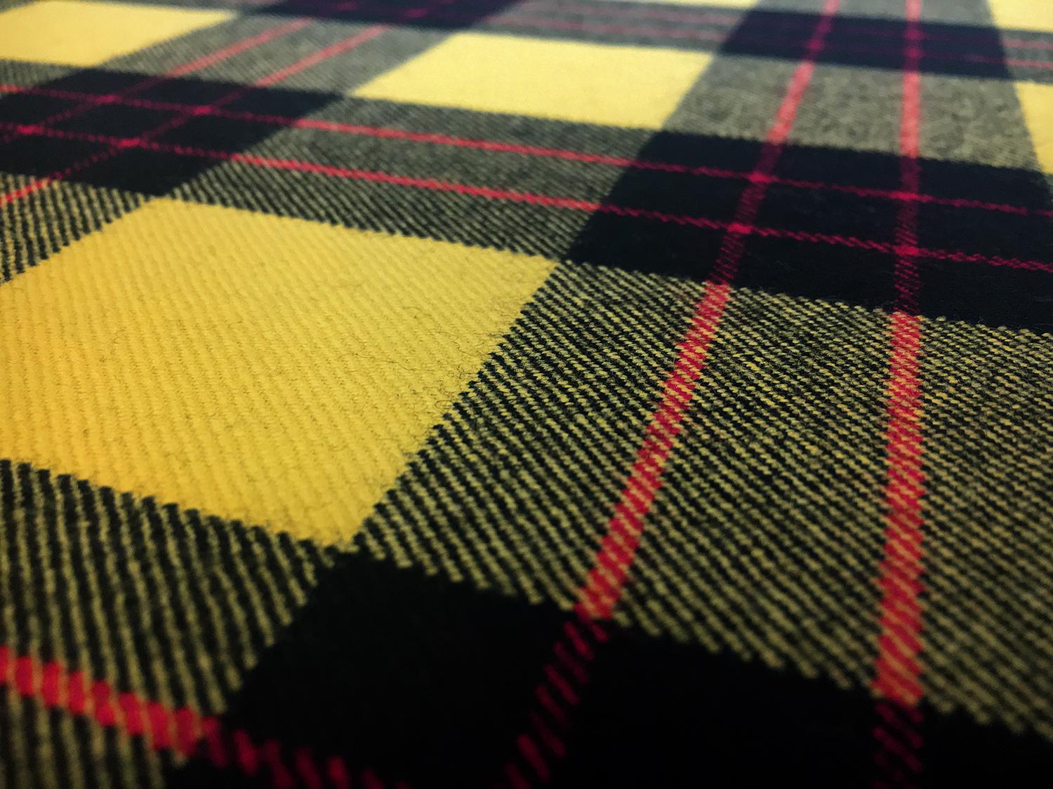 Italian Virgin Wool Tartan Plaid in Yellow and Black3