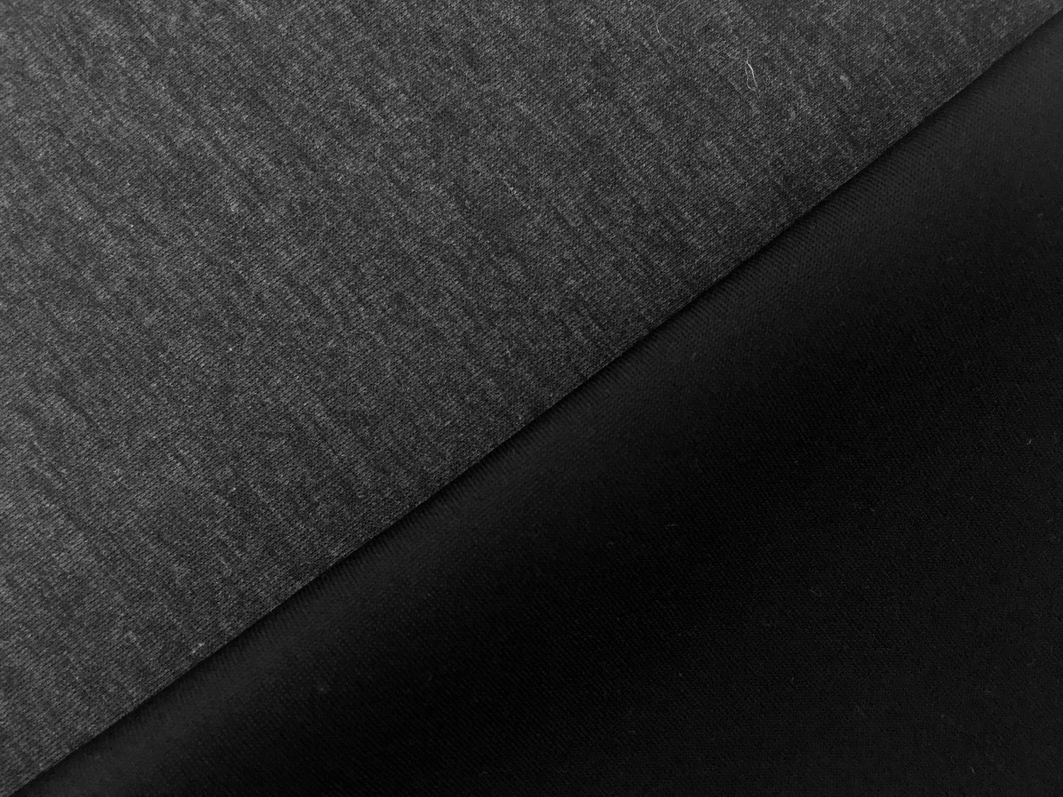 Scuba Air Knit Doubleface in Charcoal And Black0