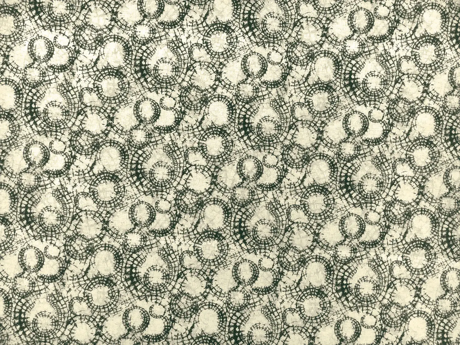 Cotton Broadcloth Print With Spiderwebs Motif0