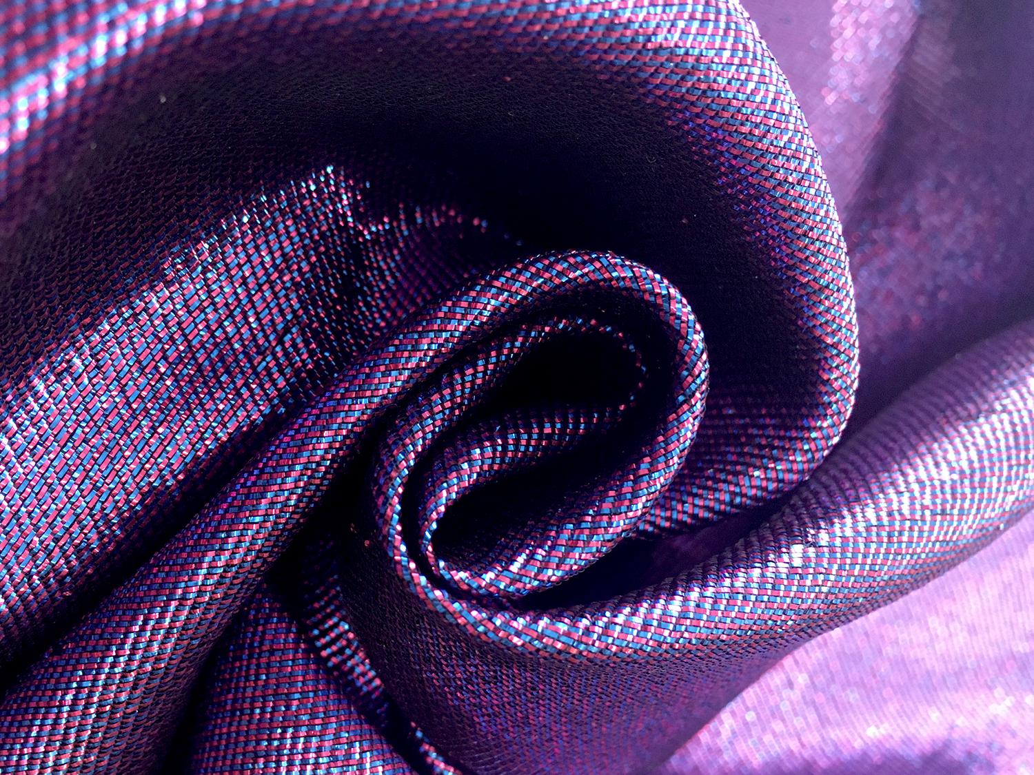 Silk and Polyester Lamé Crepe0