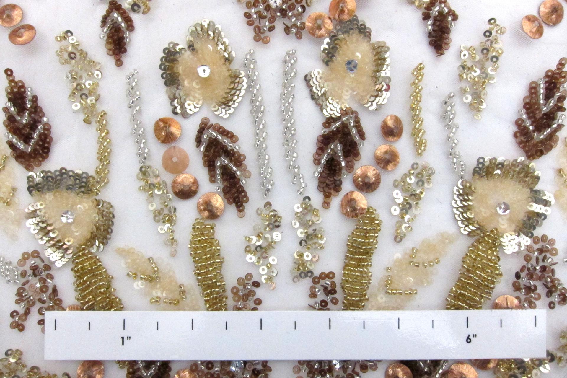 Beads and Sequins Embroidered on Tulle1