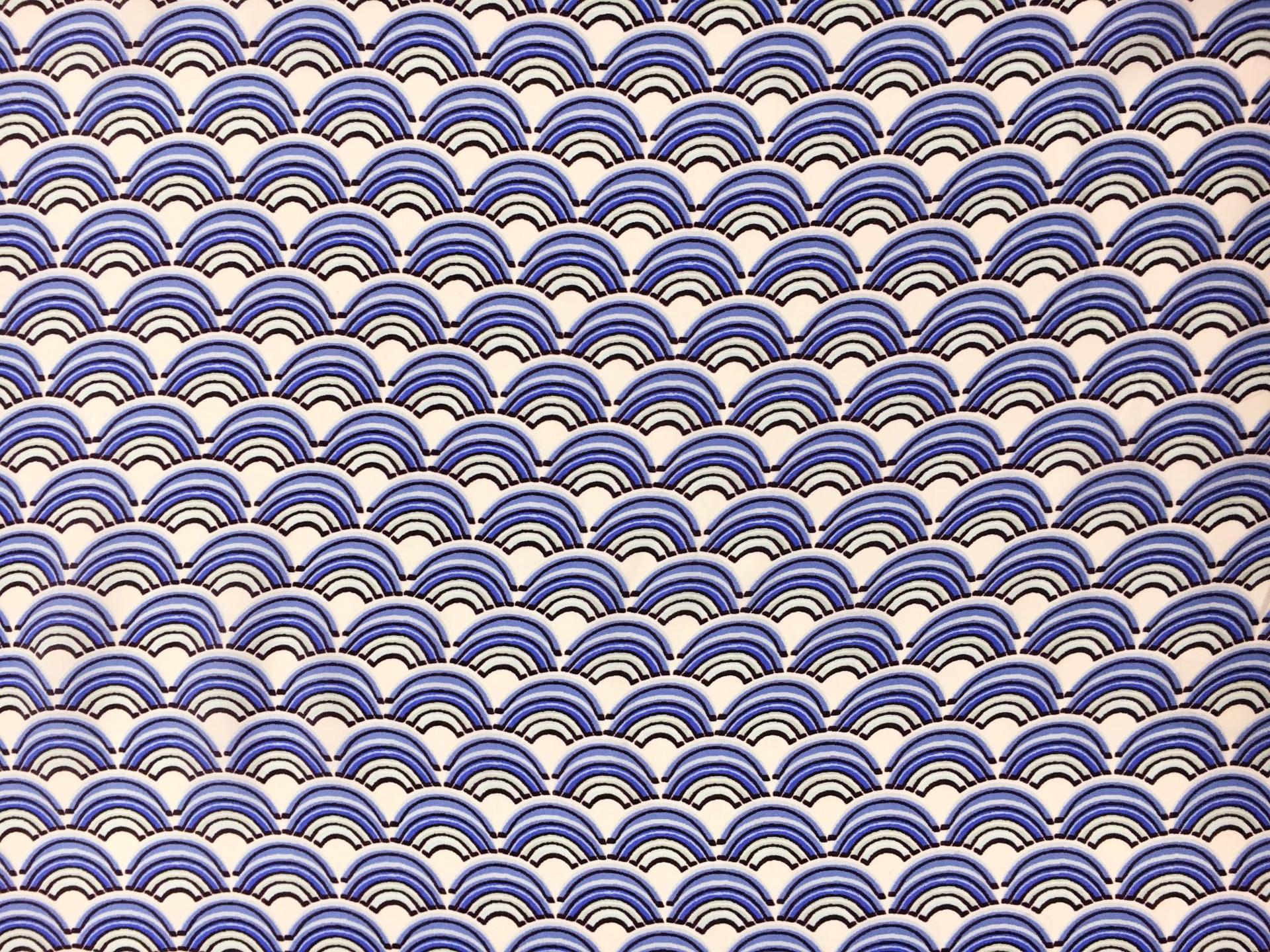 Printed Lightweight Silk Charmeuse with Repeated Geometric Patterns0