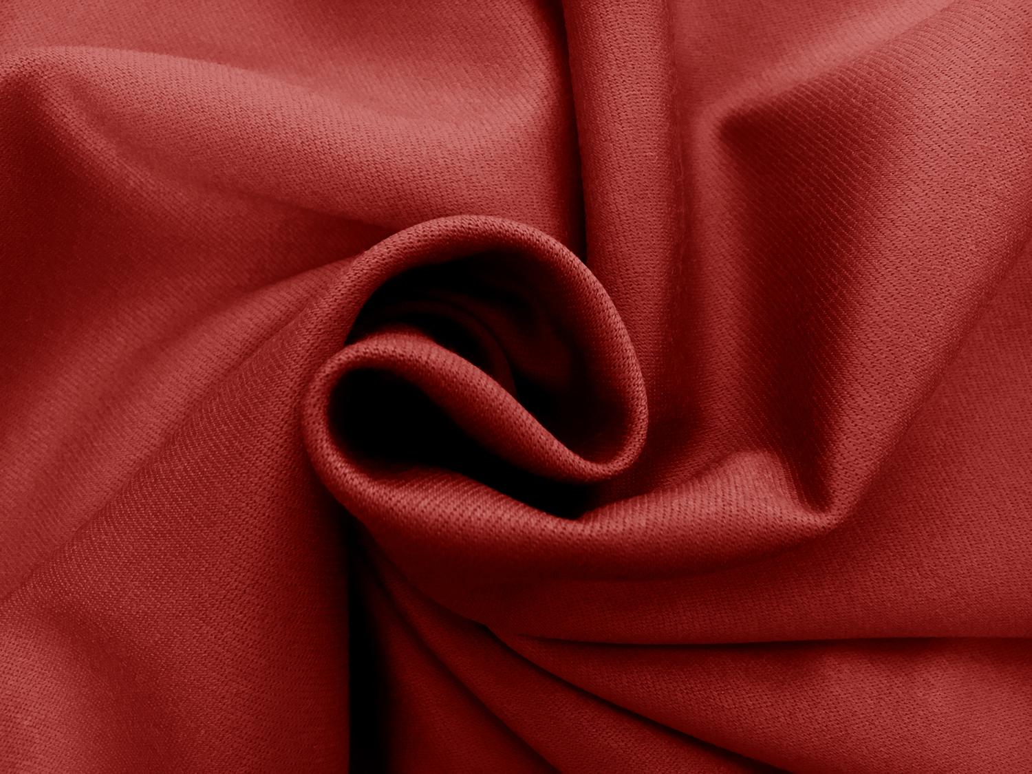 Italian Wool Satin Faille in Carnelian Red1