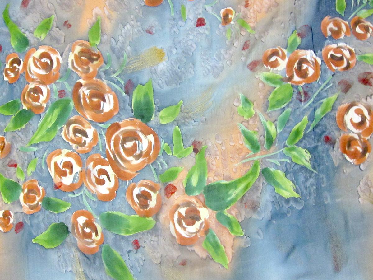 Printed Metallic Silk Chiffon 0