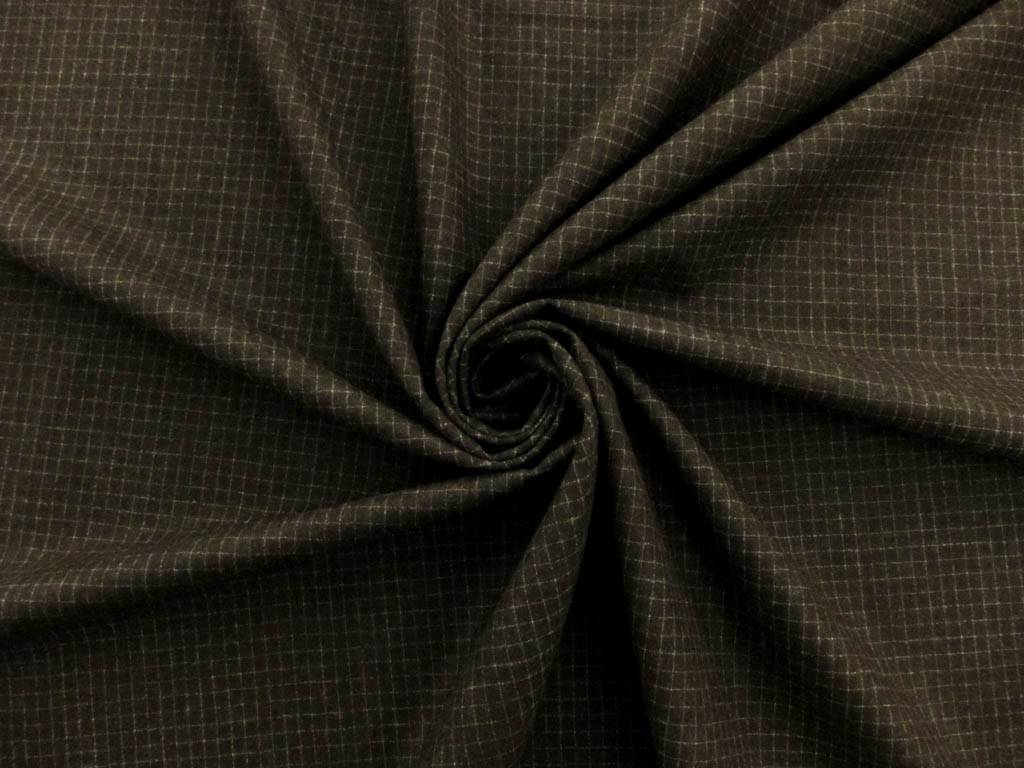 Virgin Wool Lycra Flannel Grid3