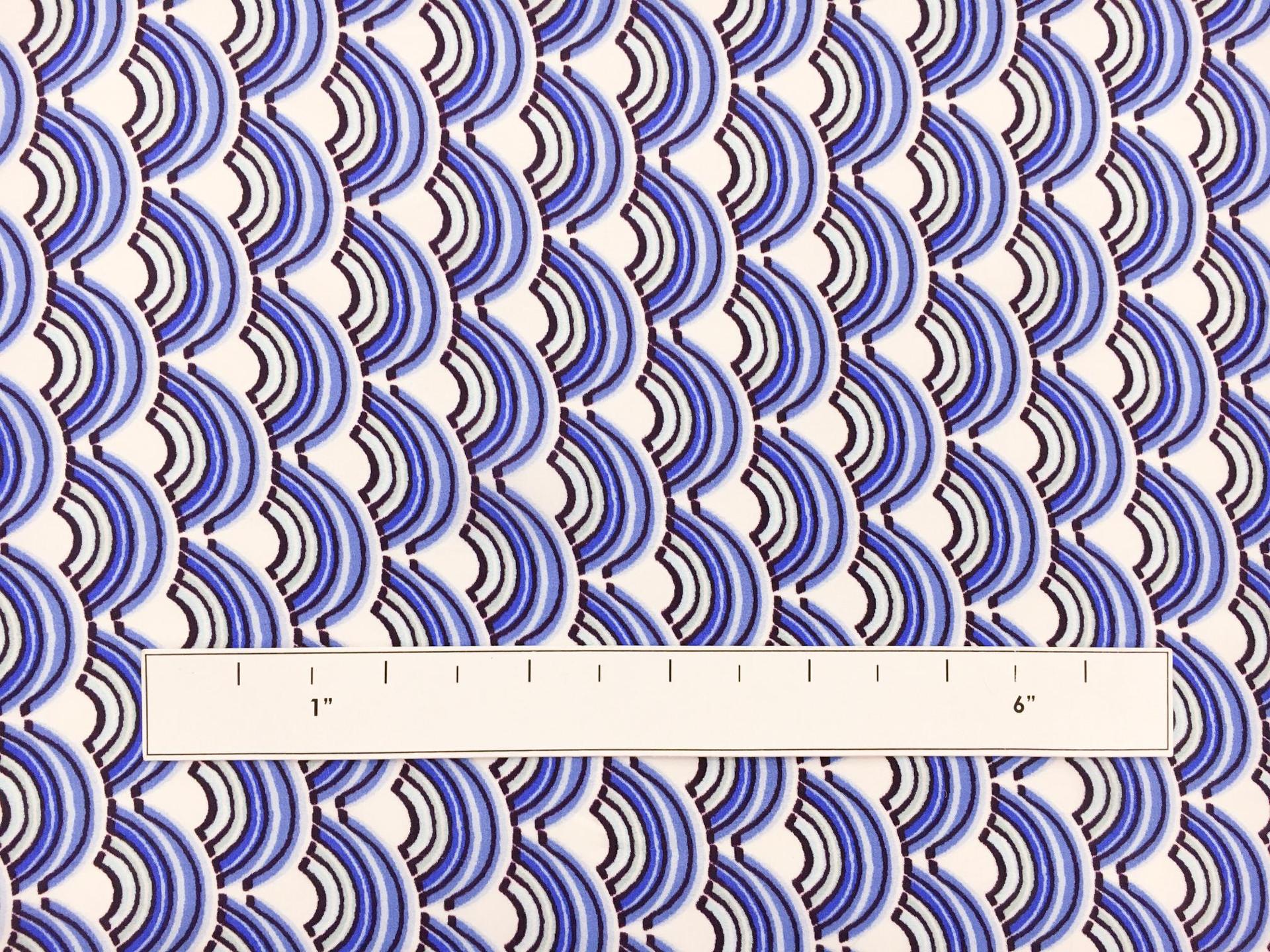 Printed Lightweight Silk Charmeuse with Repeated Geometric Patterns1