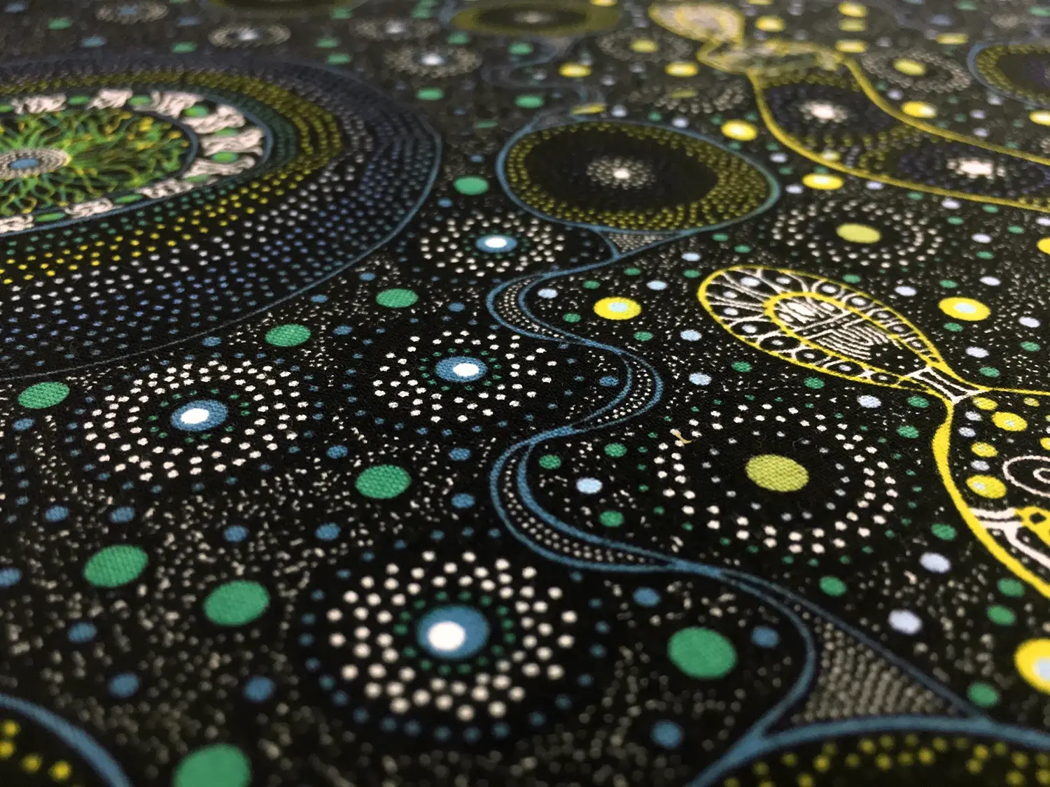 Australian Cotton Print With Aboriginal Motif 2