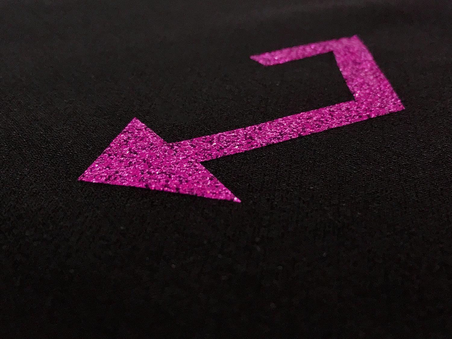 Heat Transfer Polyester Glitter Adhesive in Fuchsia3