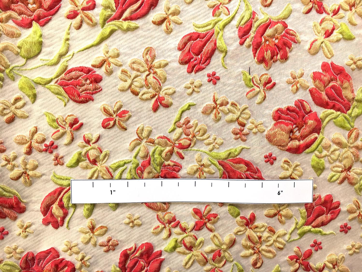 Silk Blend Cloqué with Flowers1