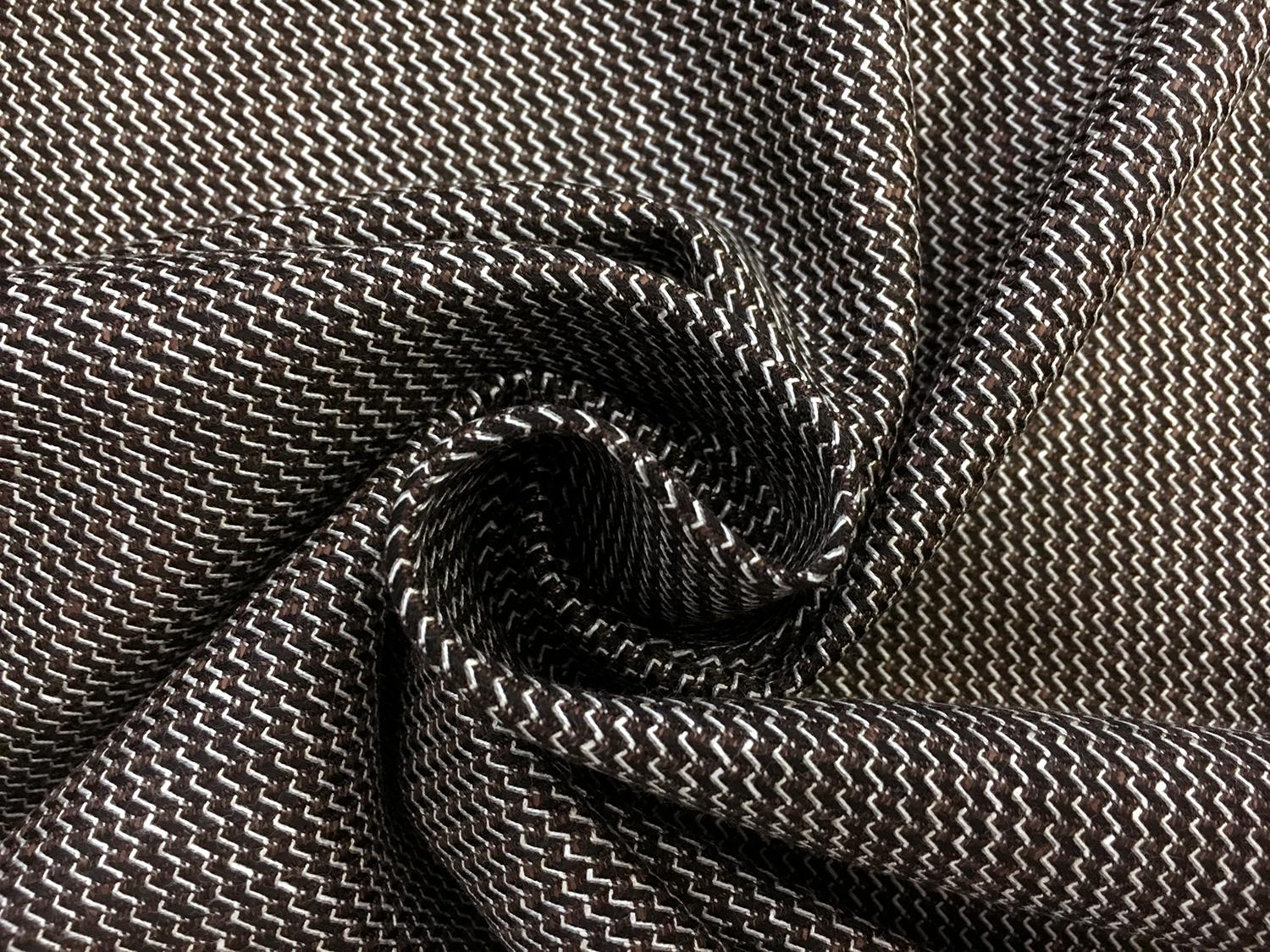 Italian Bamboo Wool Lycra Suiting in Brown1