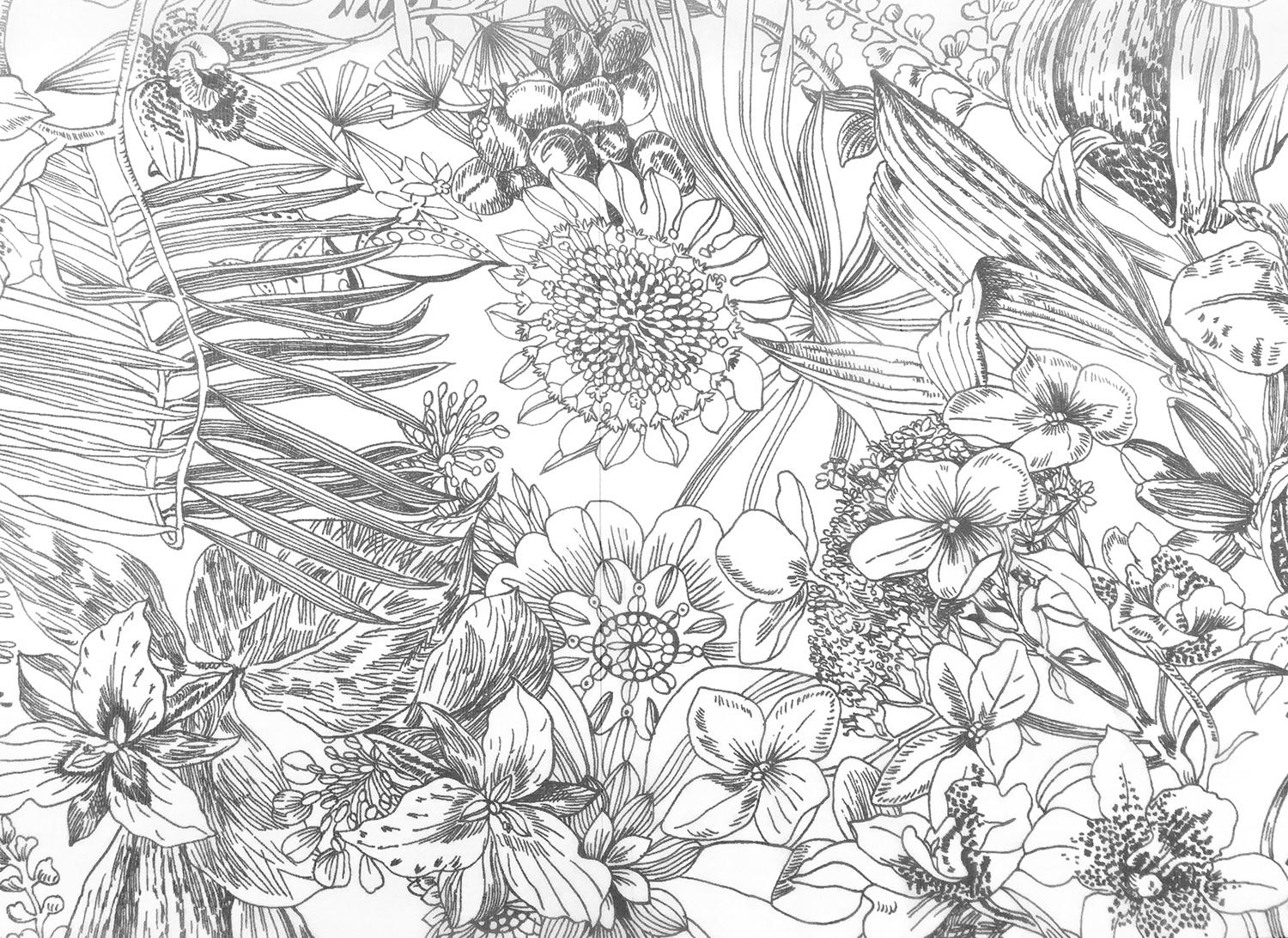 Italian Silk Chiffon With Floral Print0