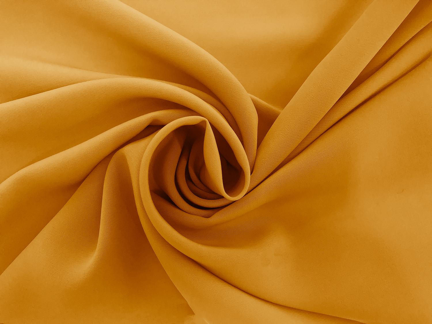 Polyester Powder Crepe De Chine in Harvest Gold1