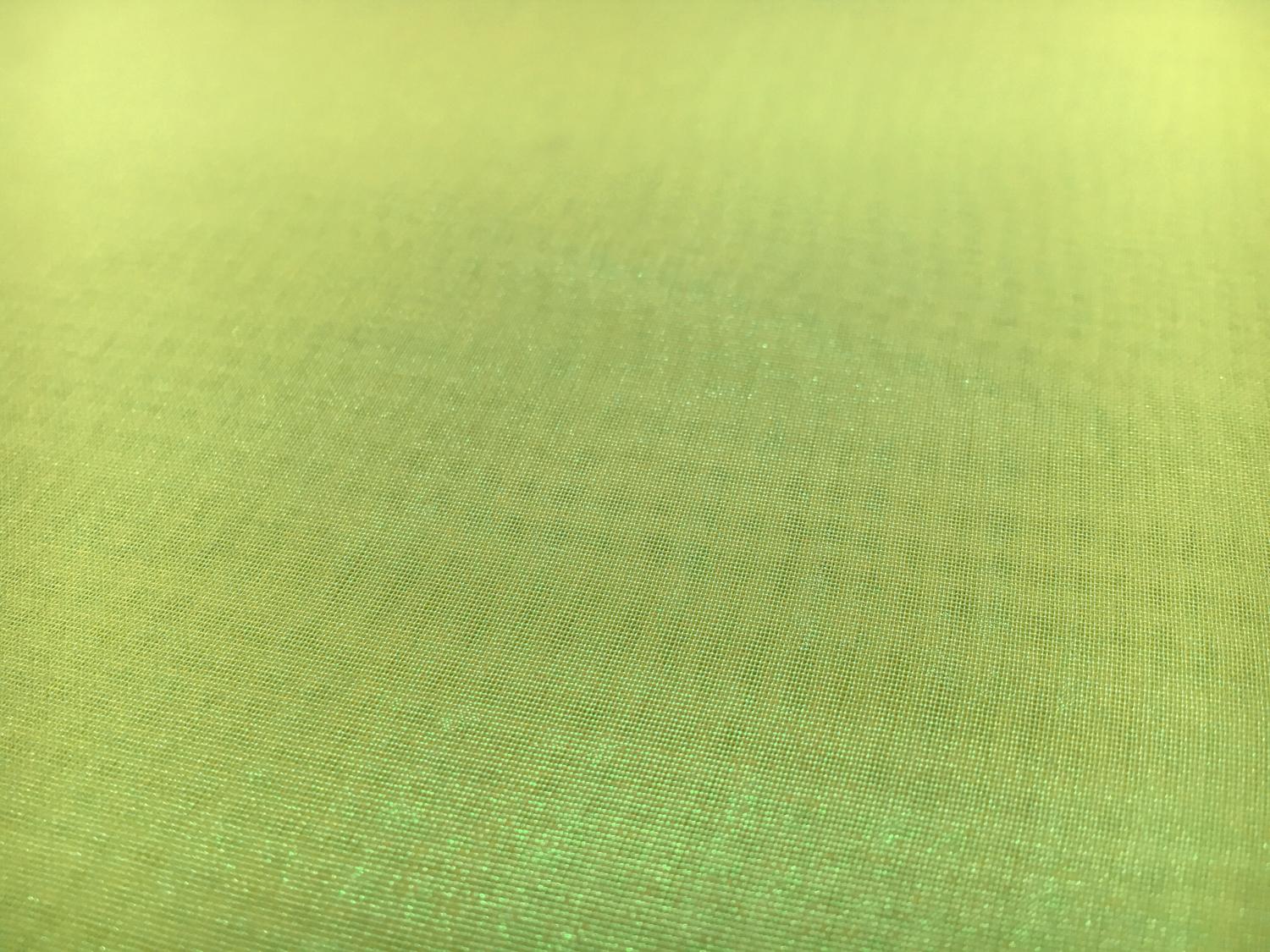 Microfiber Gold Metallic Chiffon in Lime2