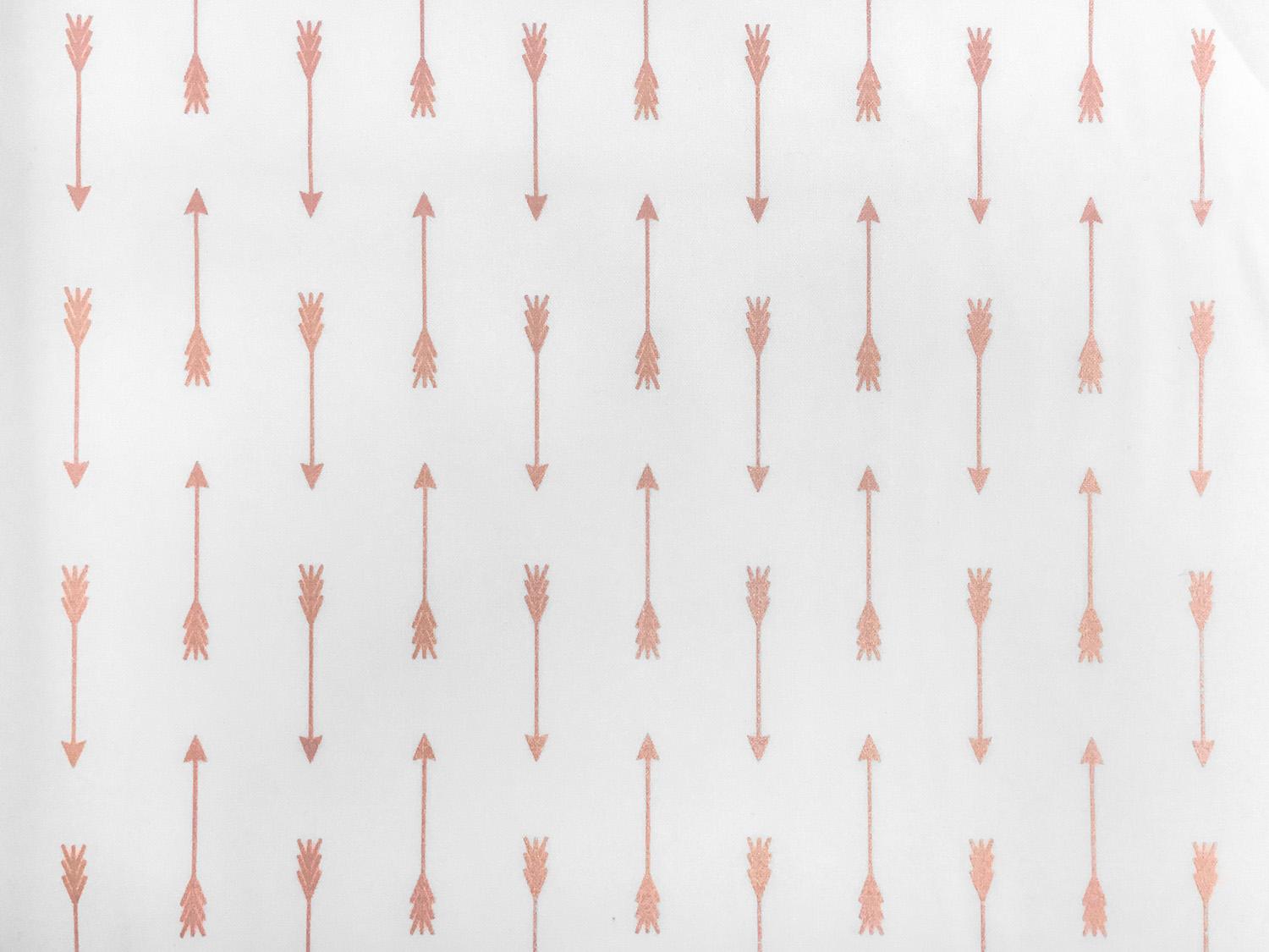 Rose Gold Metallic Arrows Cotton Print0