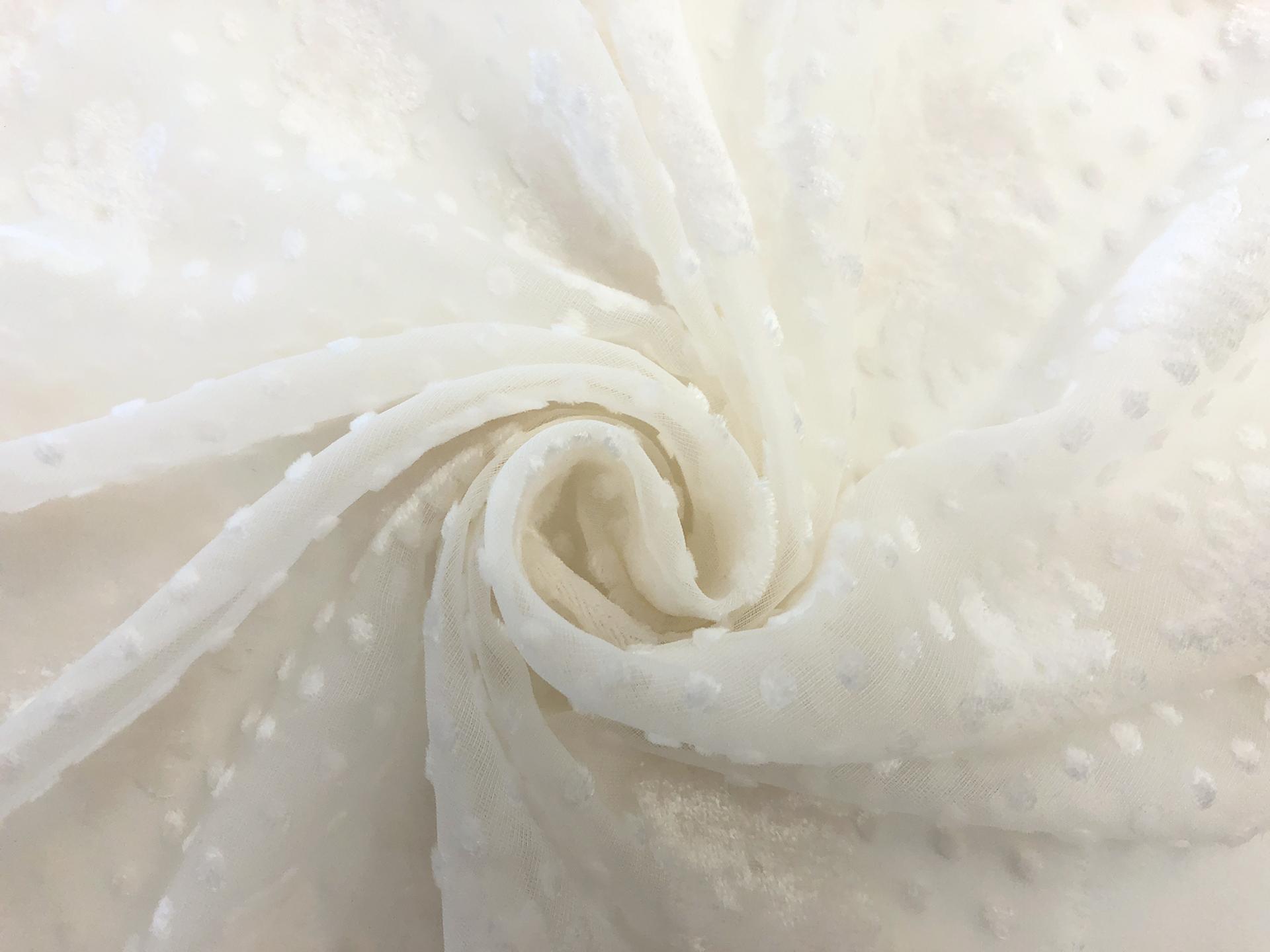 Dotted Floral White Burnout Velvet1