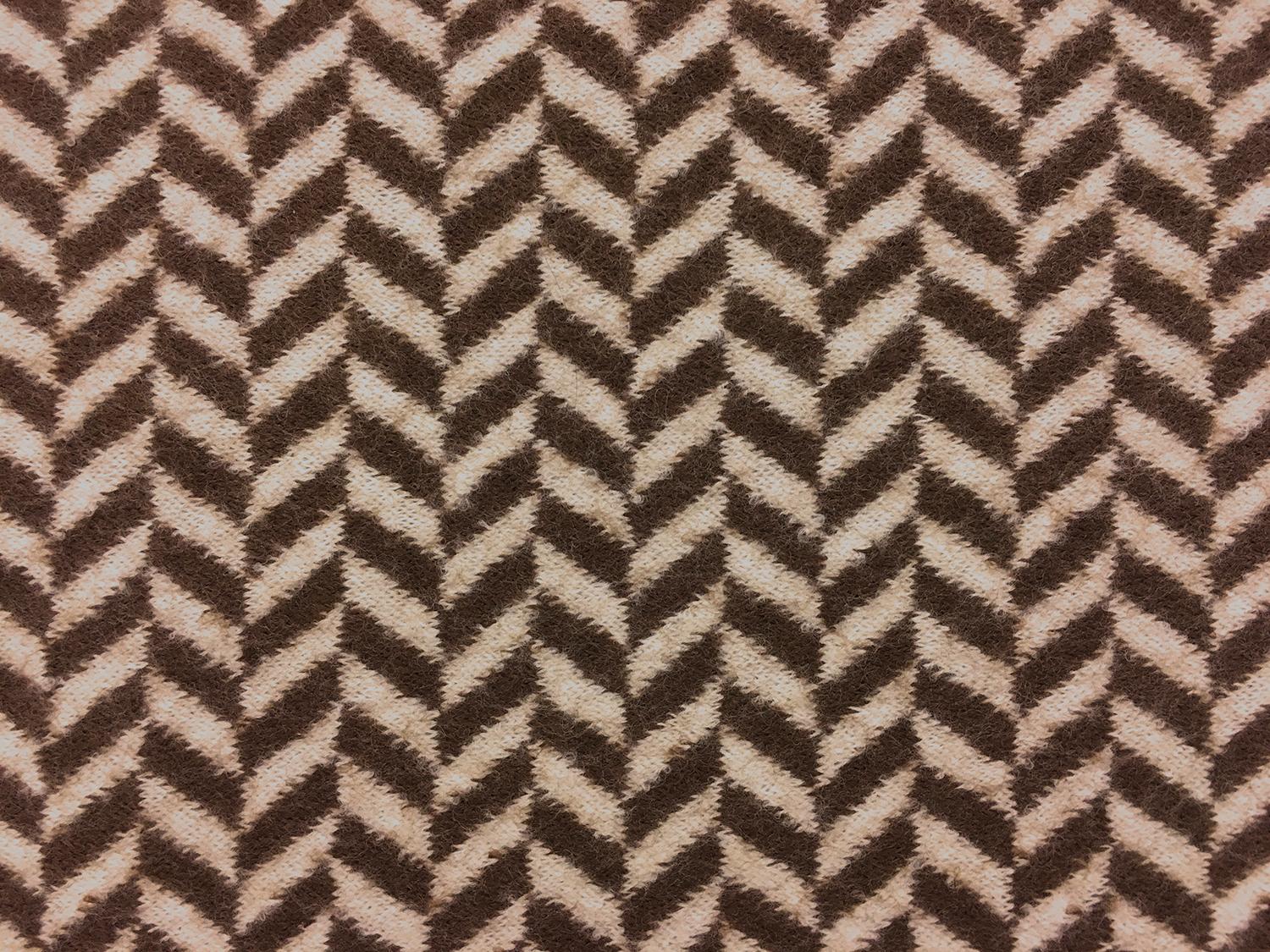 Virgin Wool Felted Knit Herringbone0