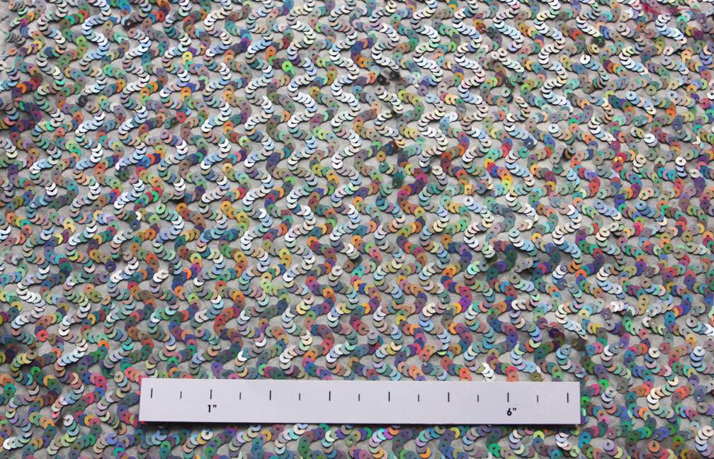 Hologram Sequins on Silk Habutai1