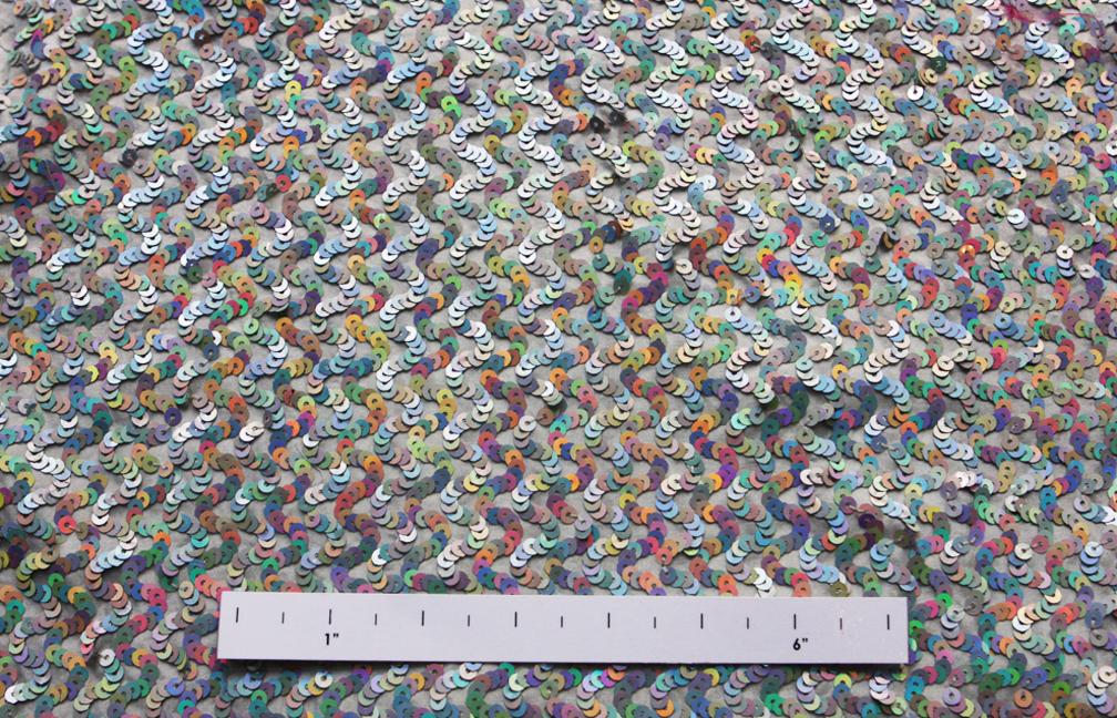 Hologram Sequins on Silk Habutai1