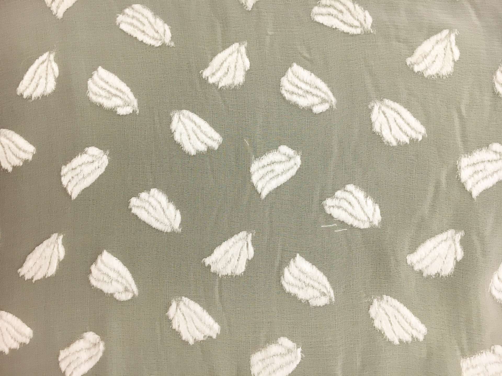 French Silk and Lurex Burnout Velvet with Falling Leaves0