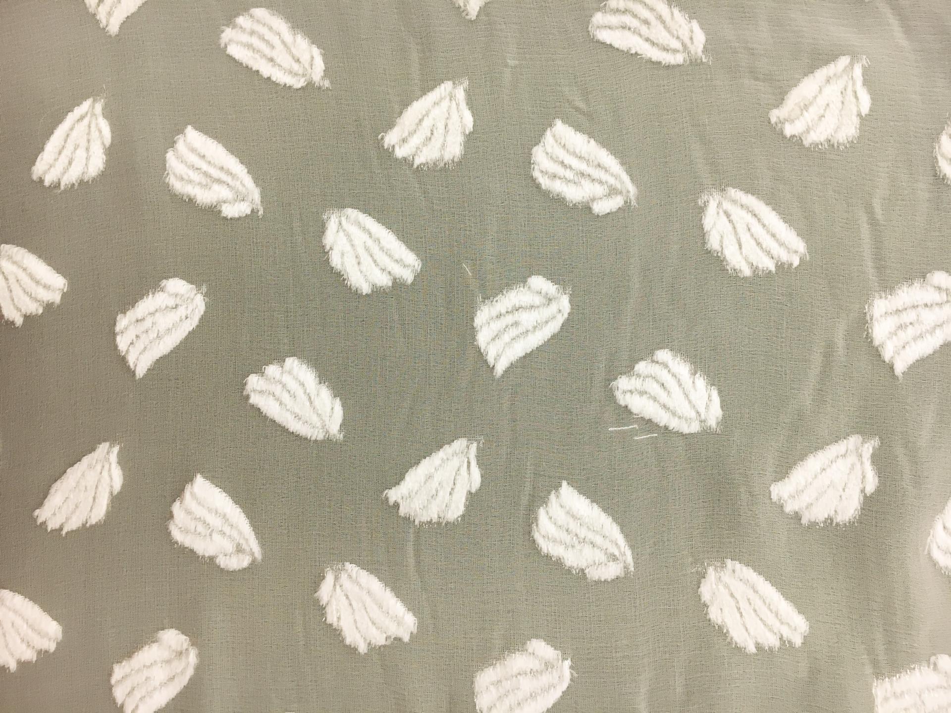 French Silk and Lurex Burnout Velvet with Falling Leaves0