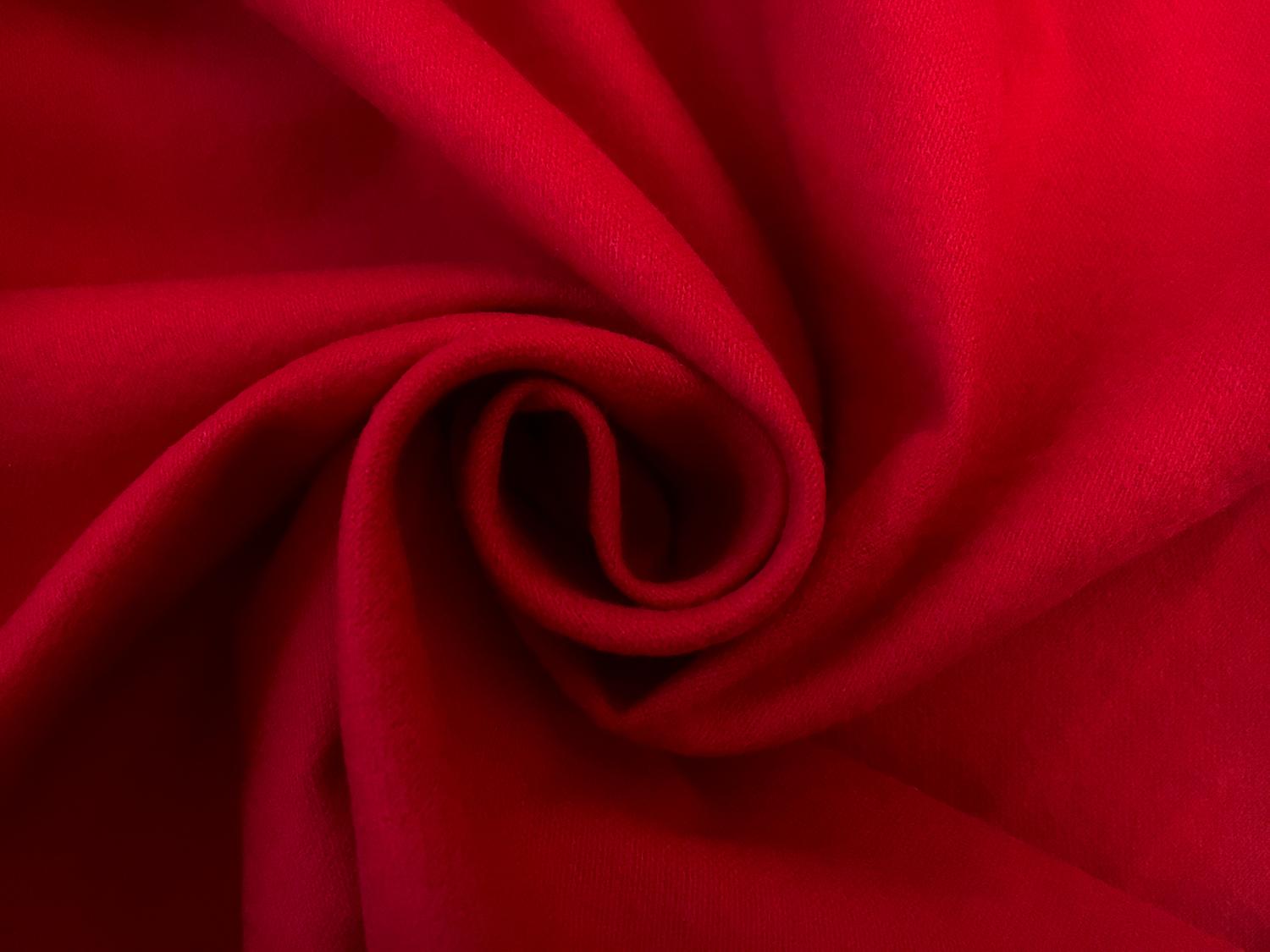 Cotton Flannel in Ruby Red1