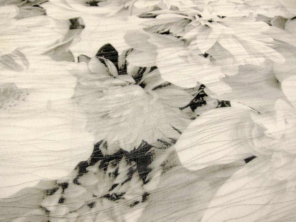 Silk Blend Metallic Double Layer Printed Organza2