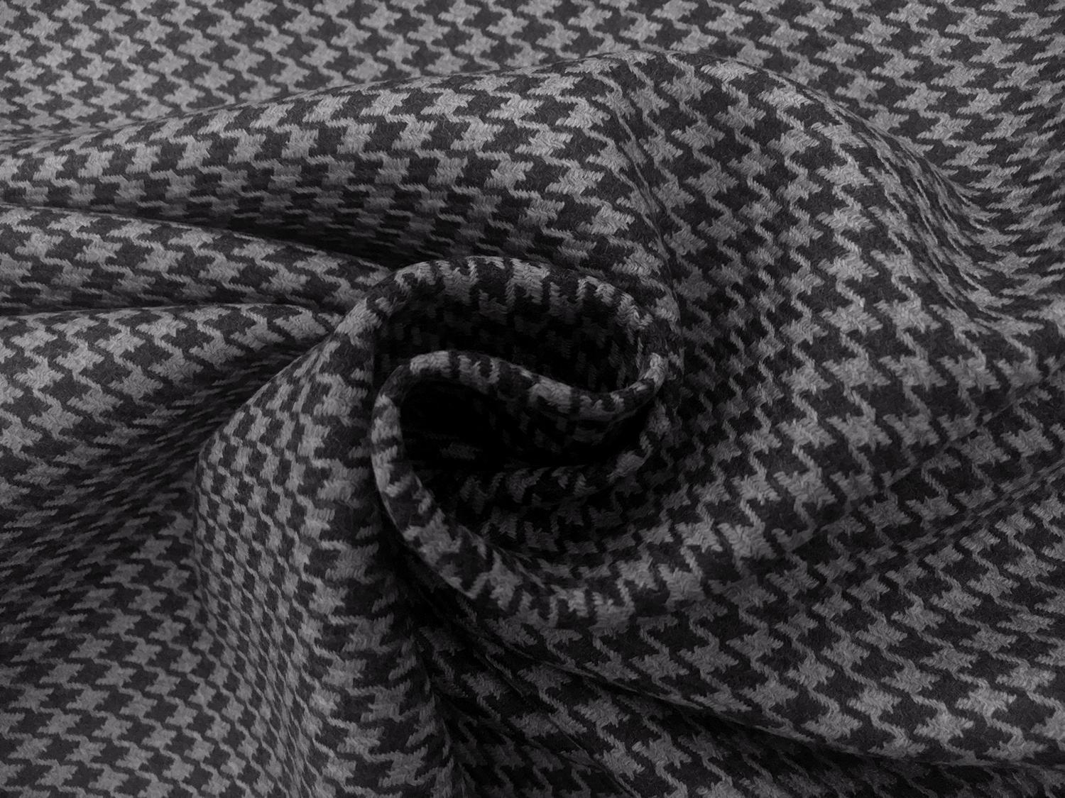 Italian Wool Houndstooth in Greys1
