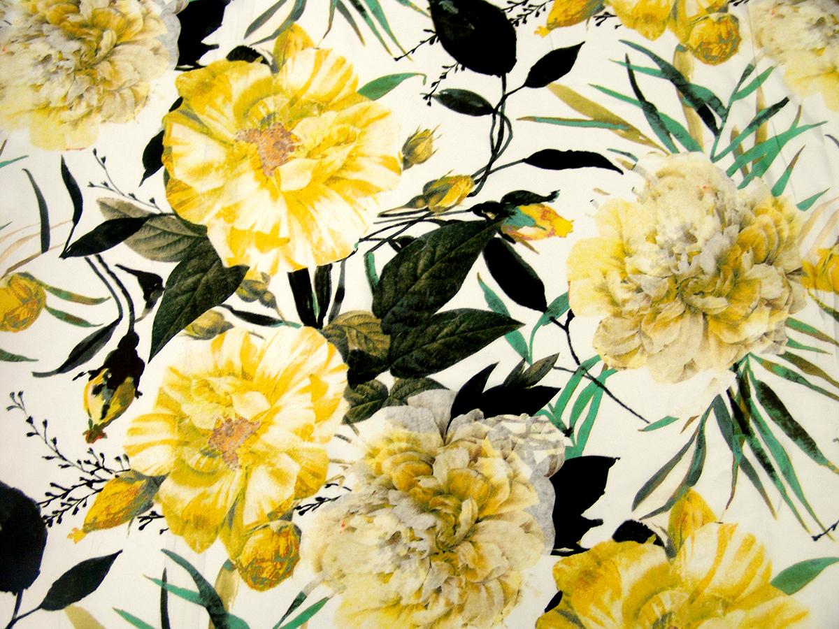 Printed Silk Charmeuse0