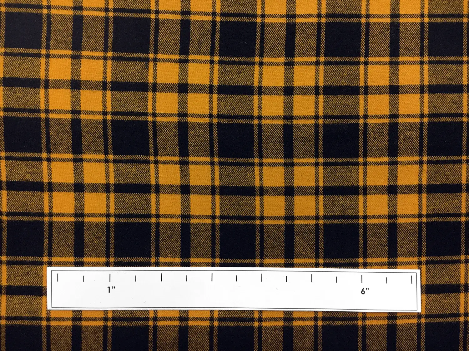 Cotton Flannel Plaid in Mustard and Navy1
