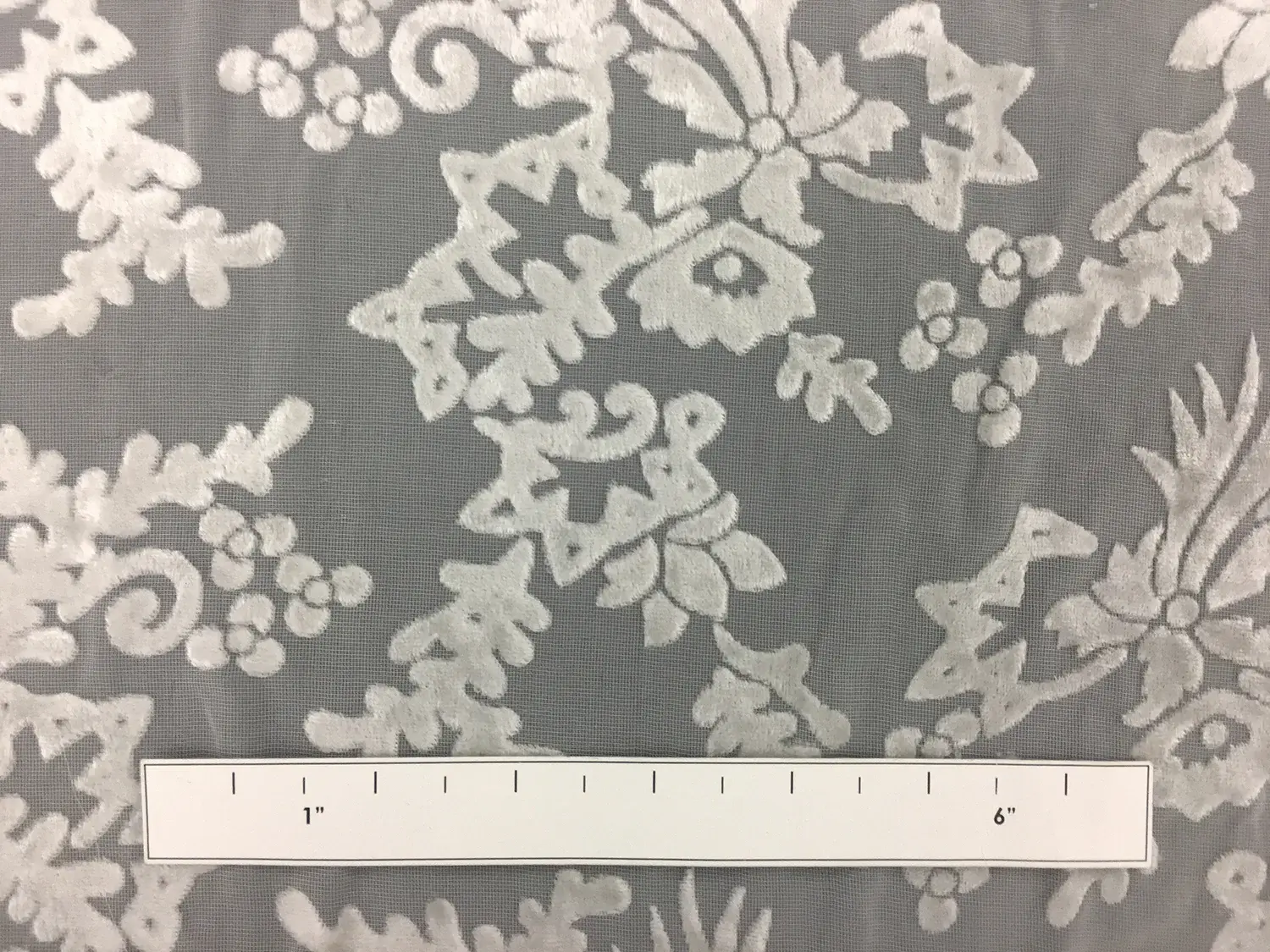 Silk Rayon Burnout Velvet With Floral Motif1