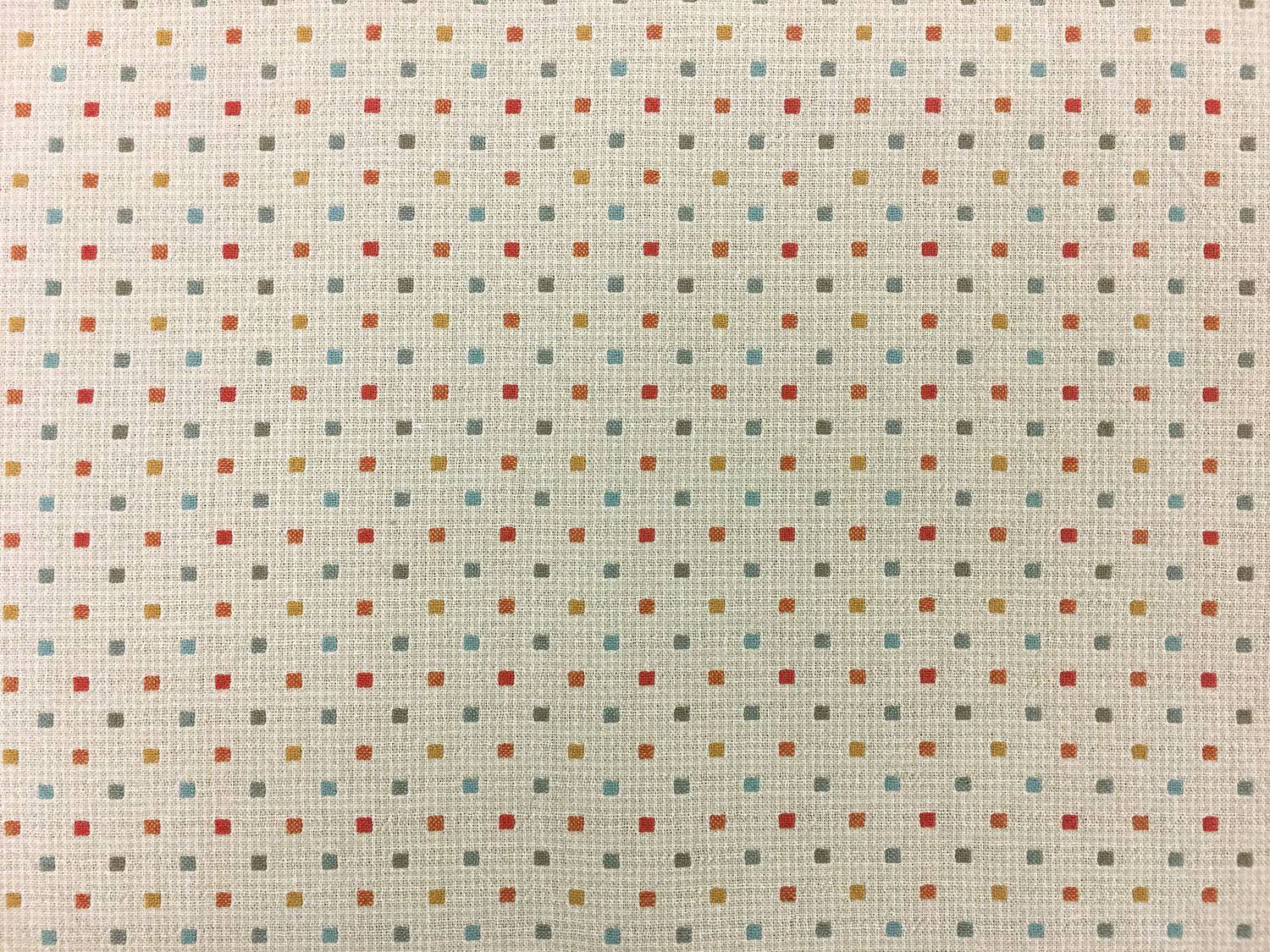 Japanese Cotton Woven Novelty With Little Multicolor Squares 0