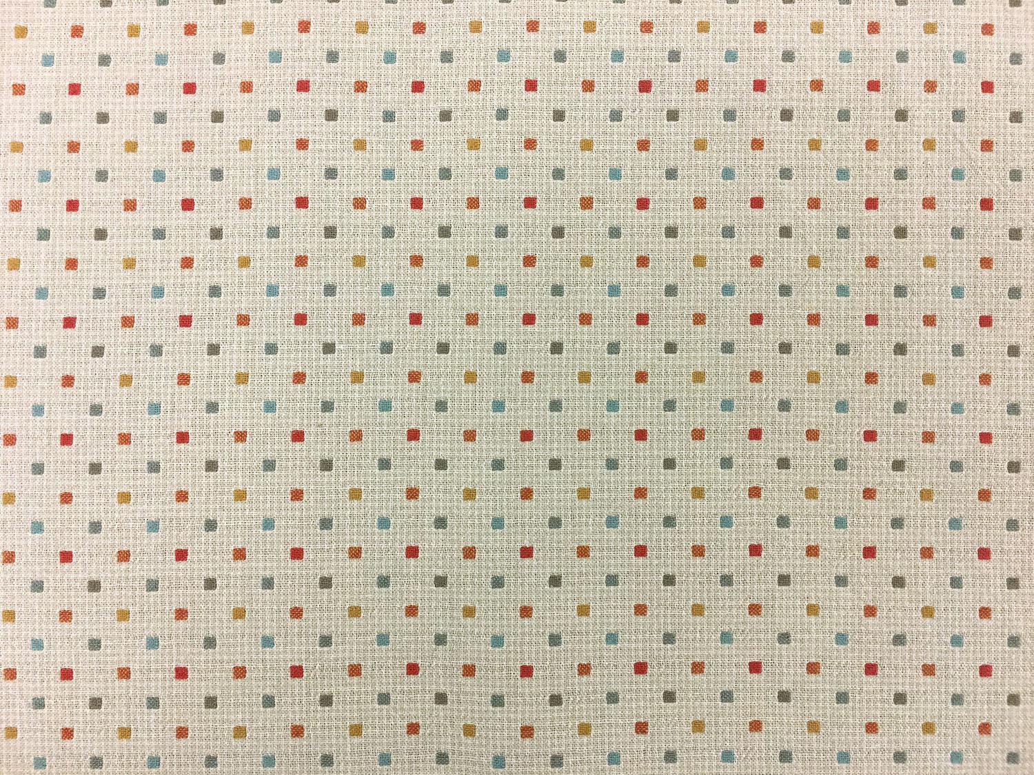 Japanese Cotton Woven Novelty With Little Multicolor Squares 0