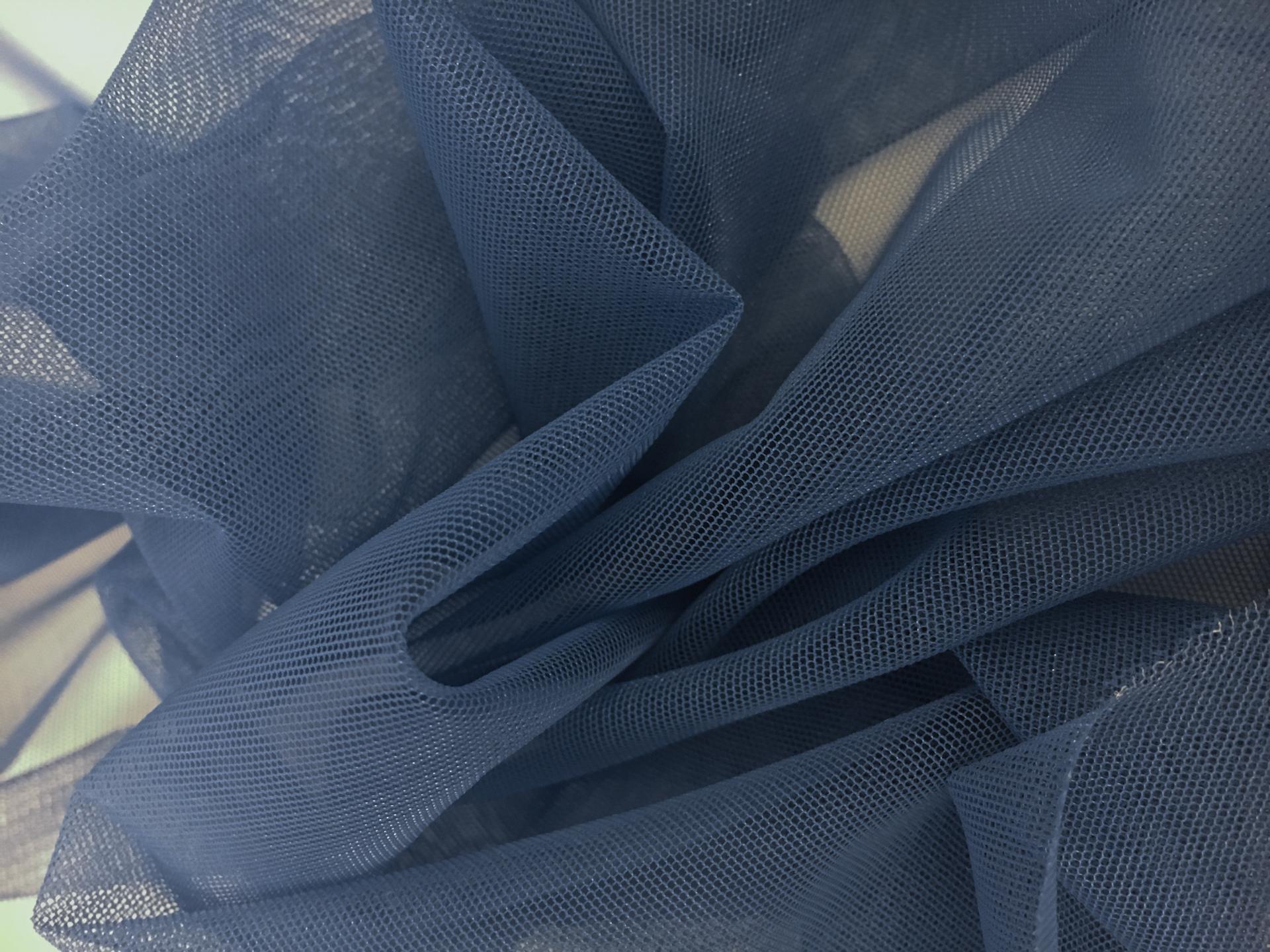 Italian Stretch Nylon Illusion in Cobalto 0