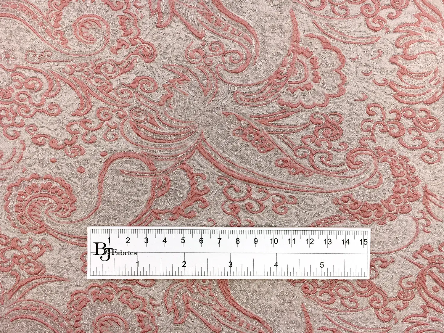 Polyester and Viscose Blend Metallic Paisley Brocade1