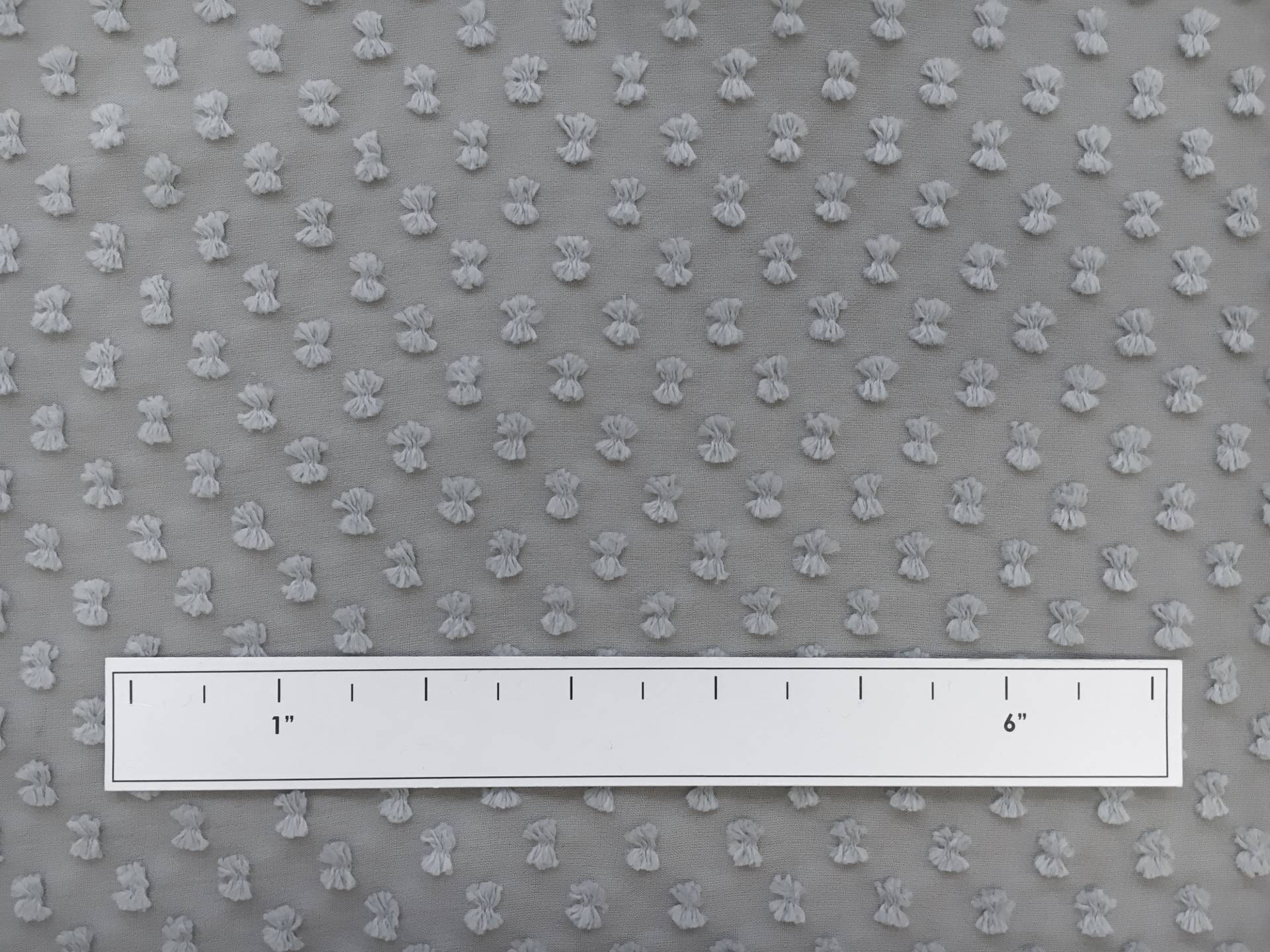 Silk and Cotton Swiss Dot Chiffon in Grey2