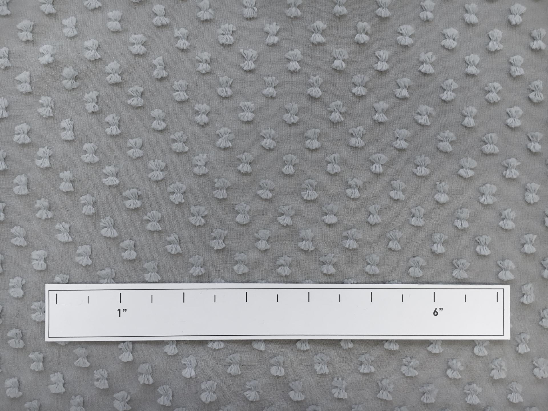 Silk and Cotton Swiss Dot Chiffon in Grey2