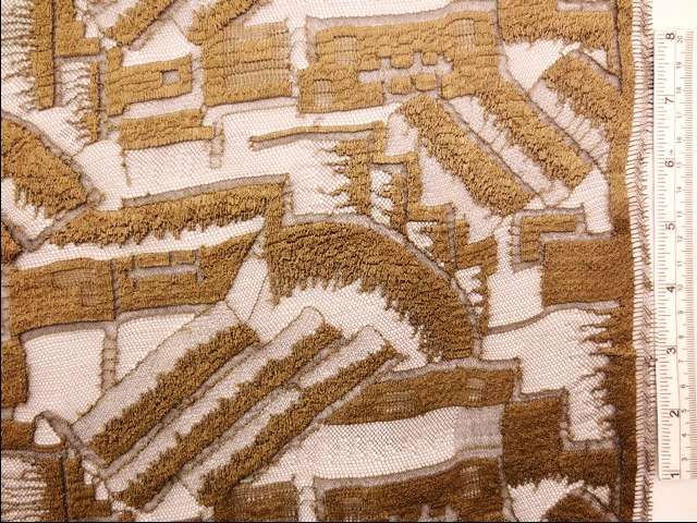 Taupe and coffee cream abstract French Chantilly Lace