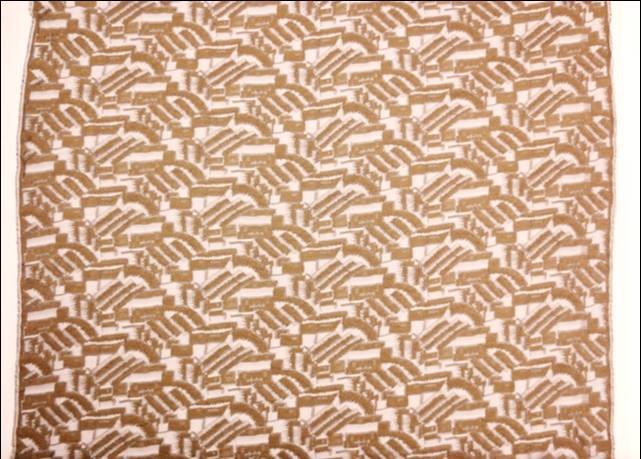 Taupe and coffee cream abstract French Chantilly Lace