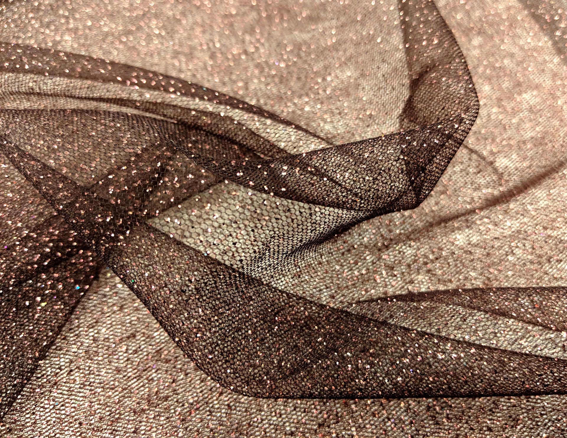 Glitter Tulle In Dark Chocolate