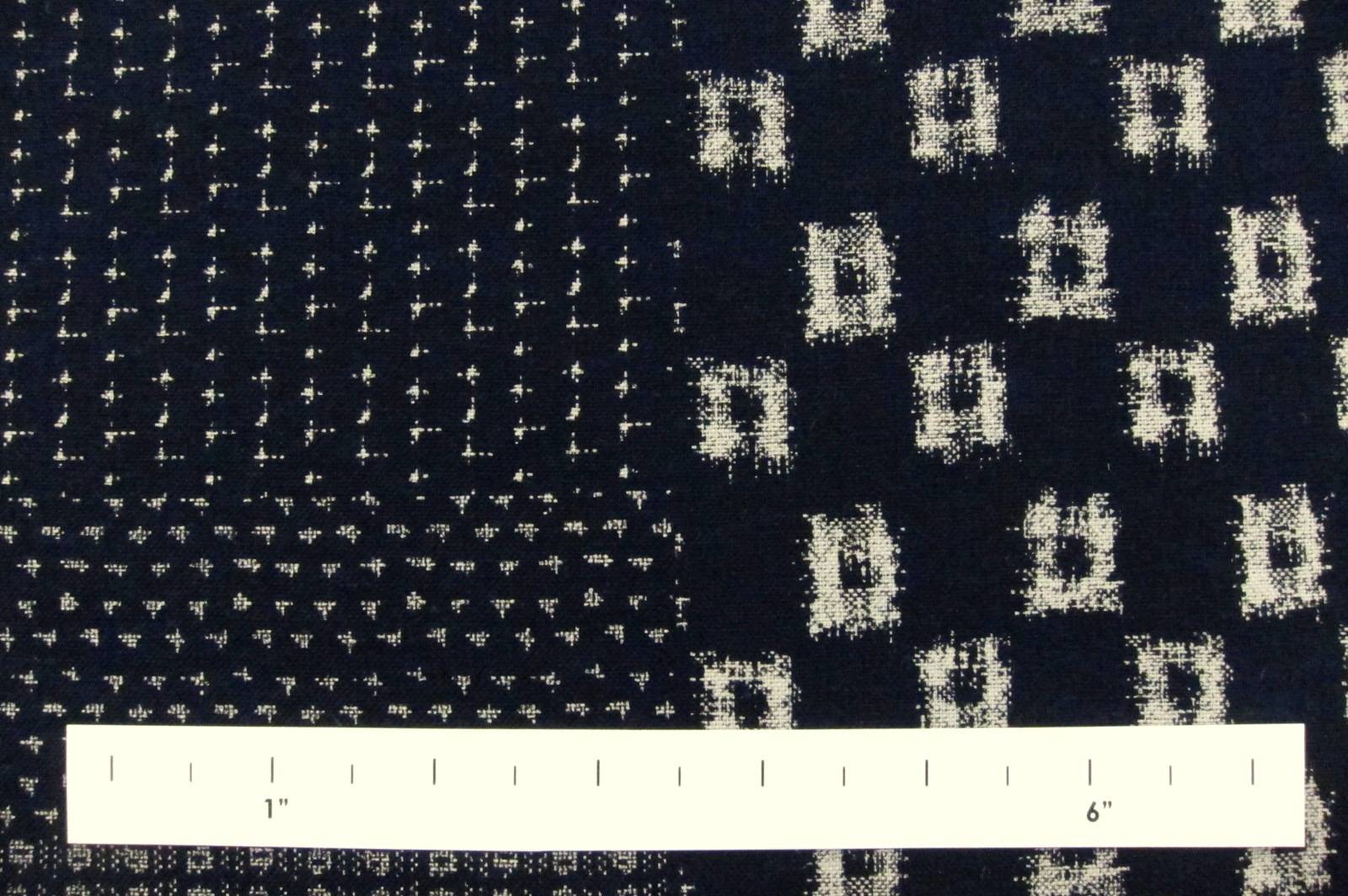 Japanese Cotton Print in Indigo Patchwork